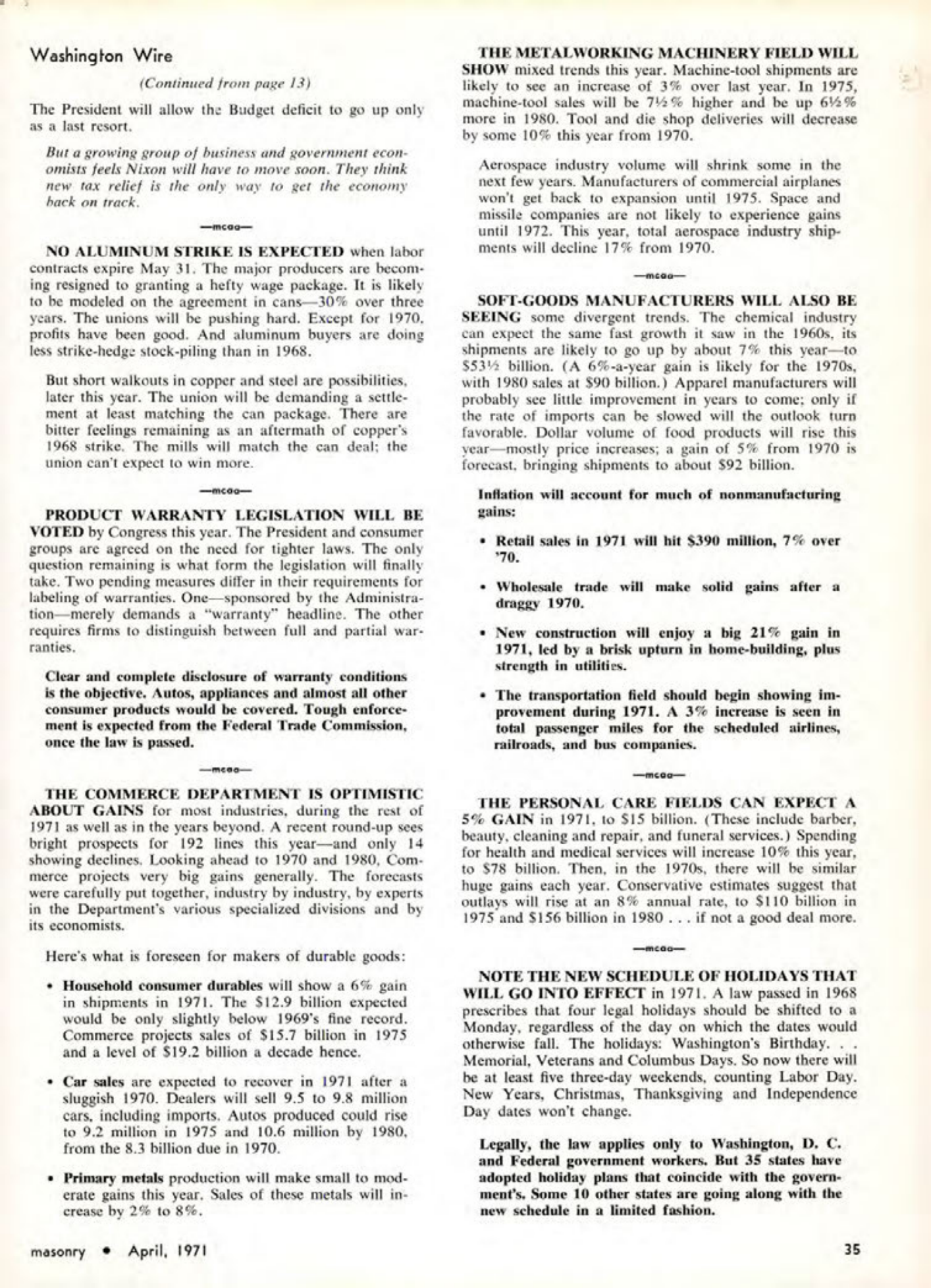 Masonry Magazine April 1971 Page. 35