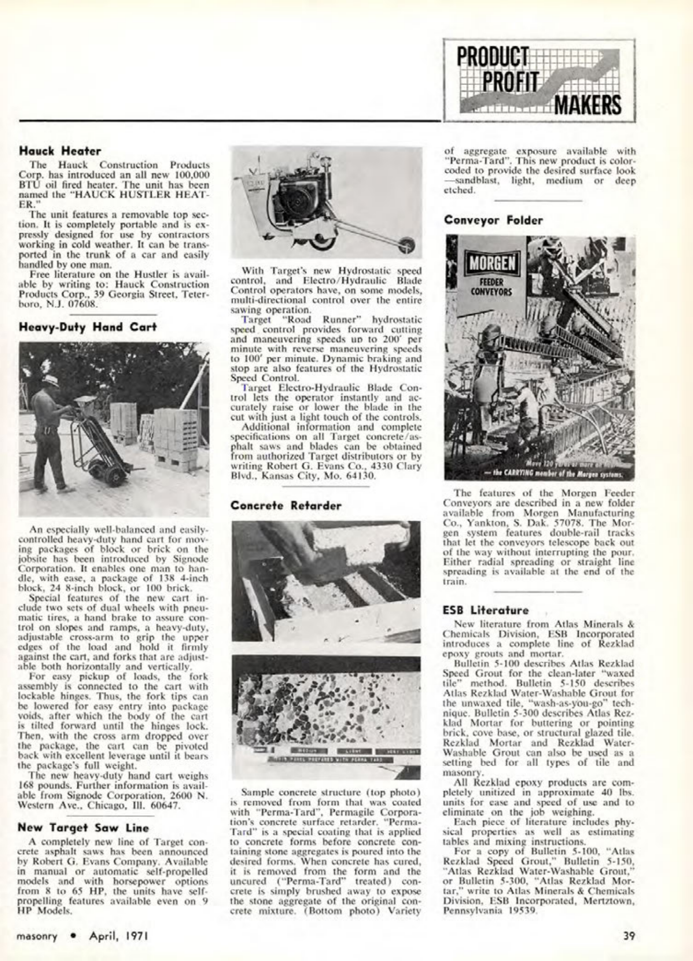 Masonry Magazine April 1971 Page. 39