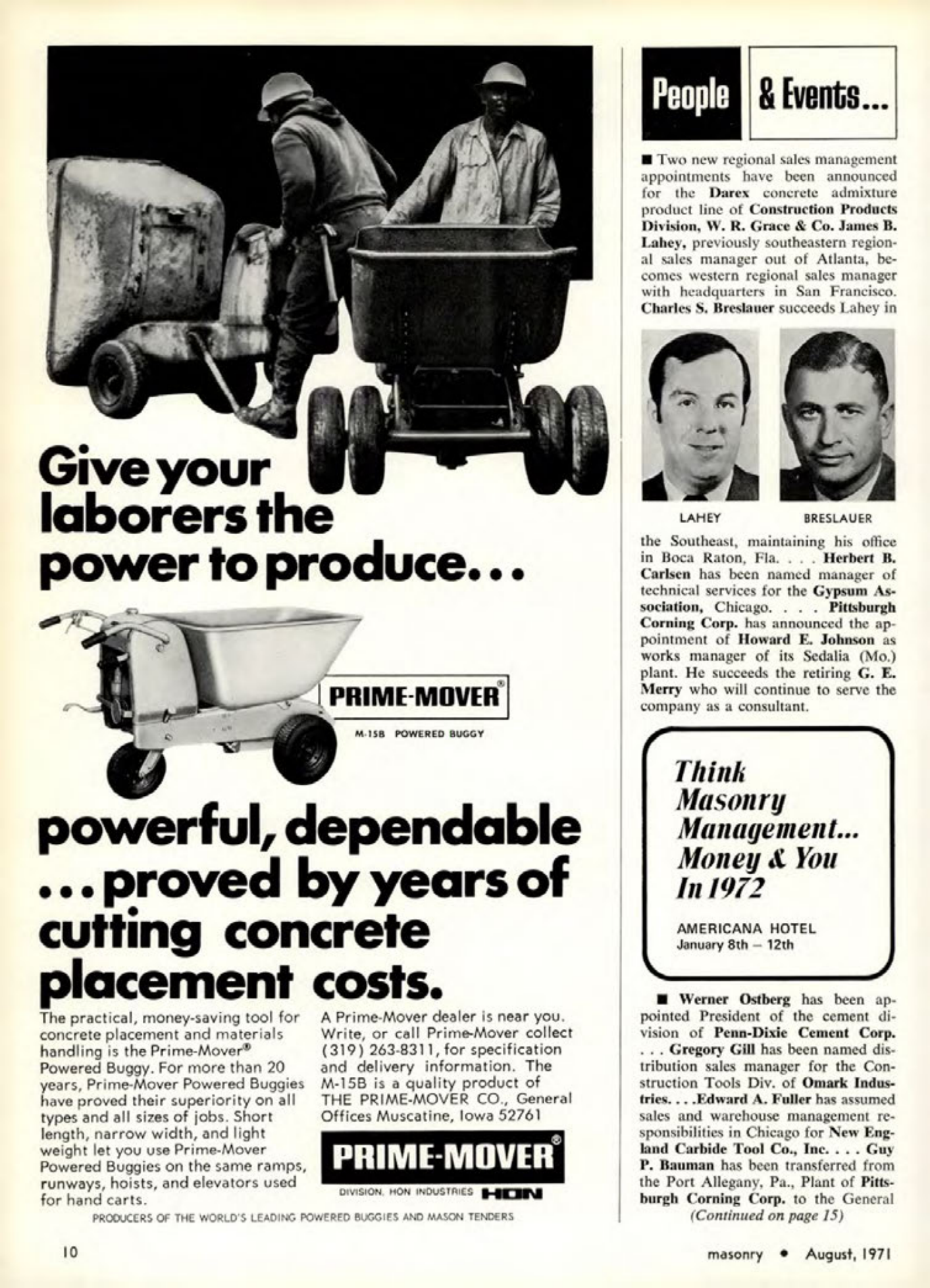 Masonry Magazine August 1971 Page. 10