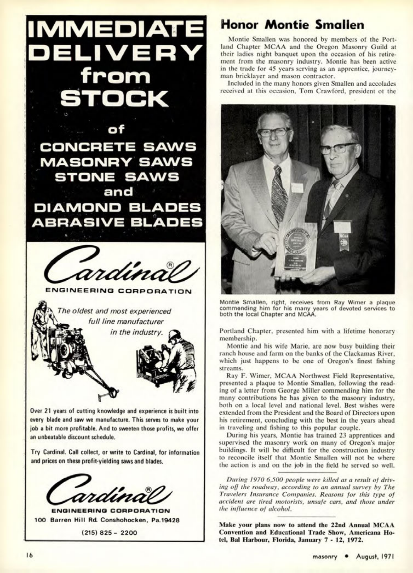 Masonry Magazine August 1971 Page. 16