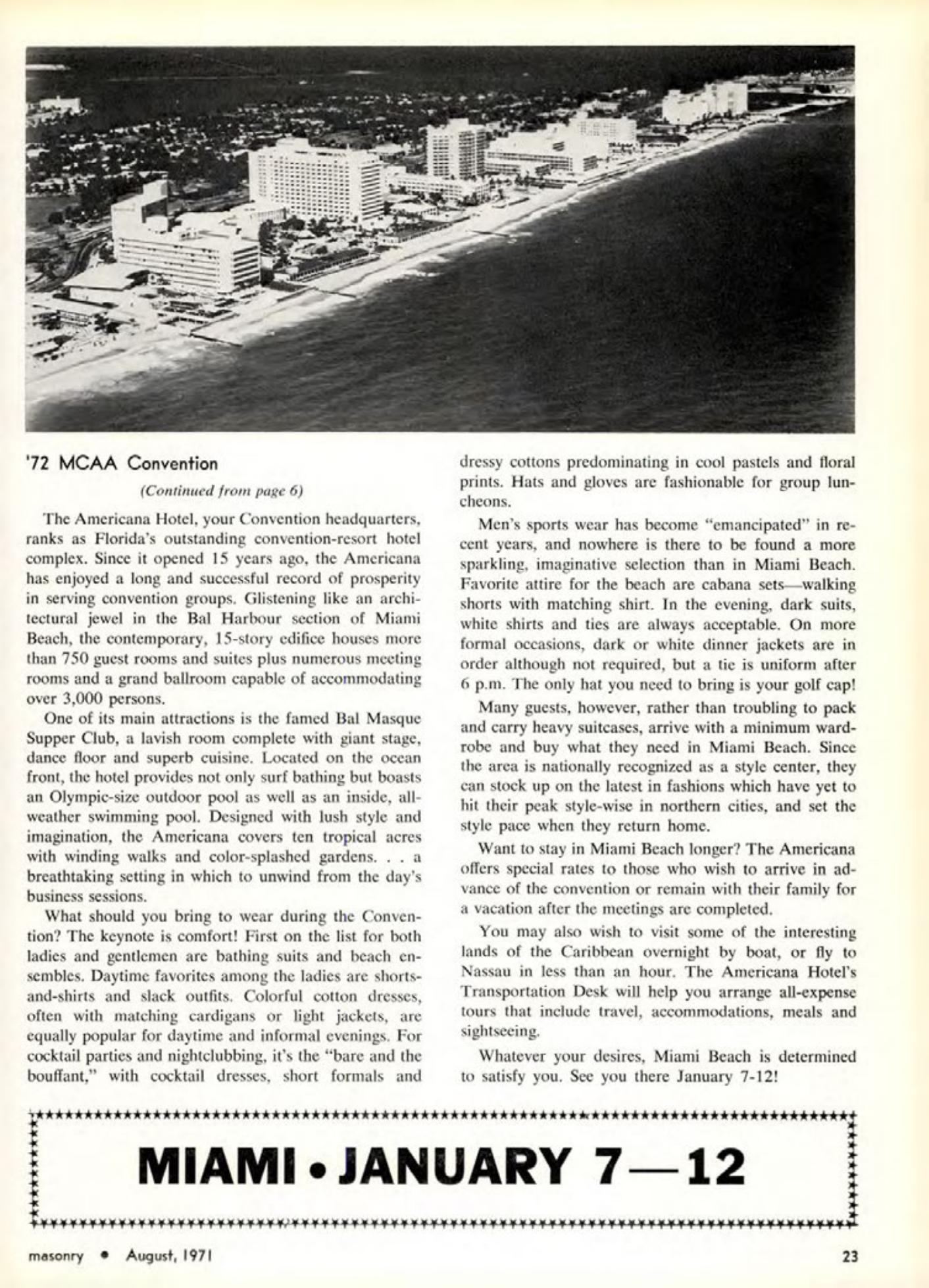 Masonry Magazine August 1971 Page. 23
