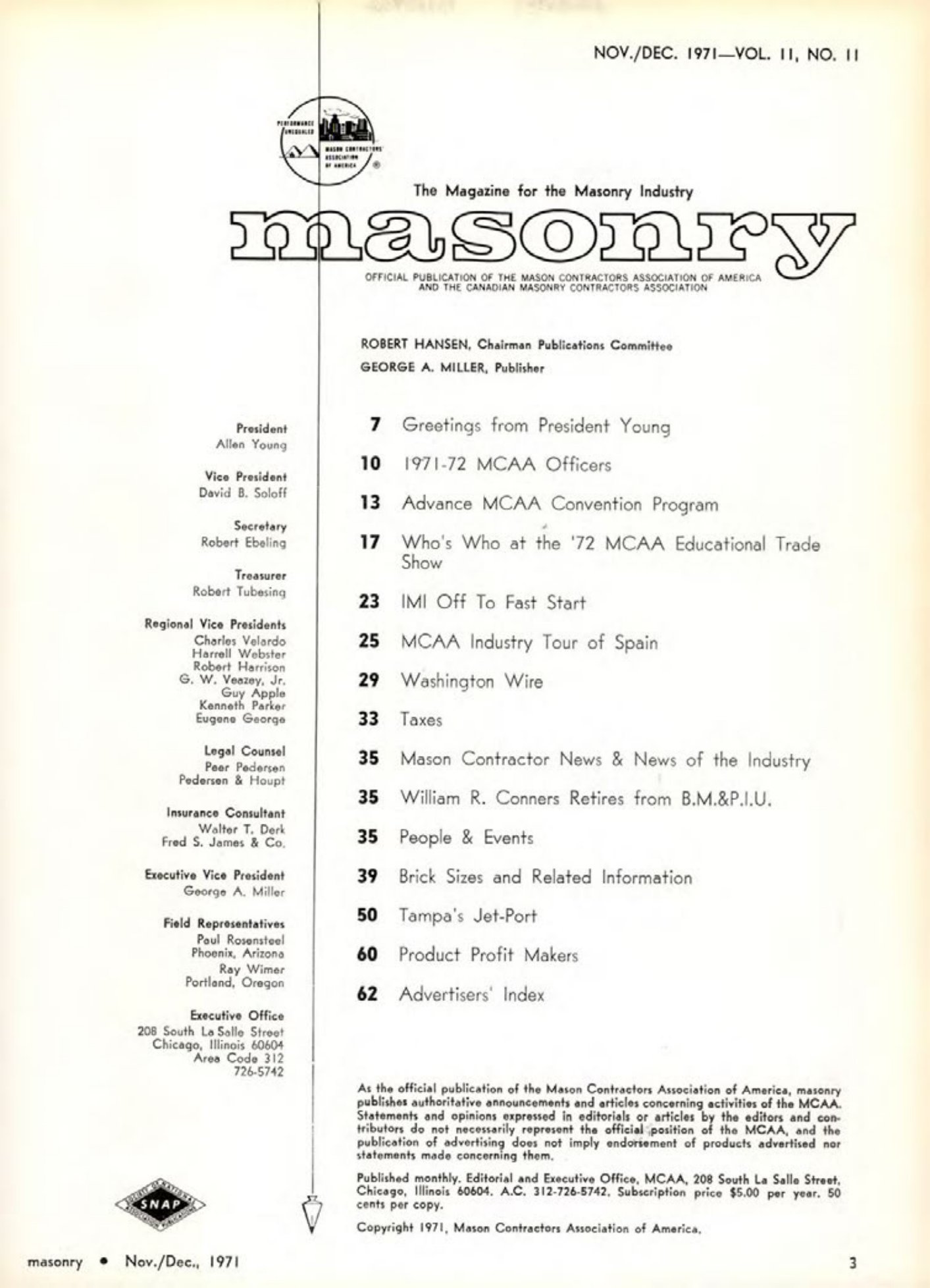 Masonry Magazine December 1971 Page. 3