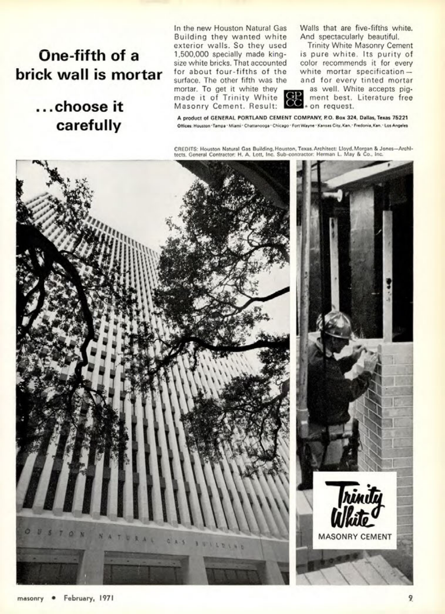 Masonry Magazine February 1971 Page. 9