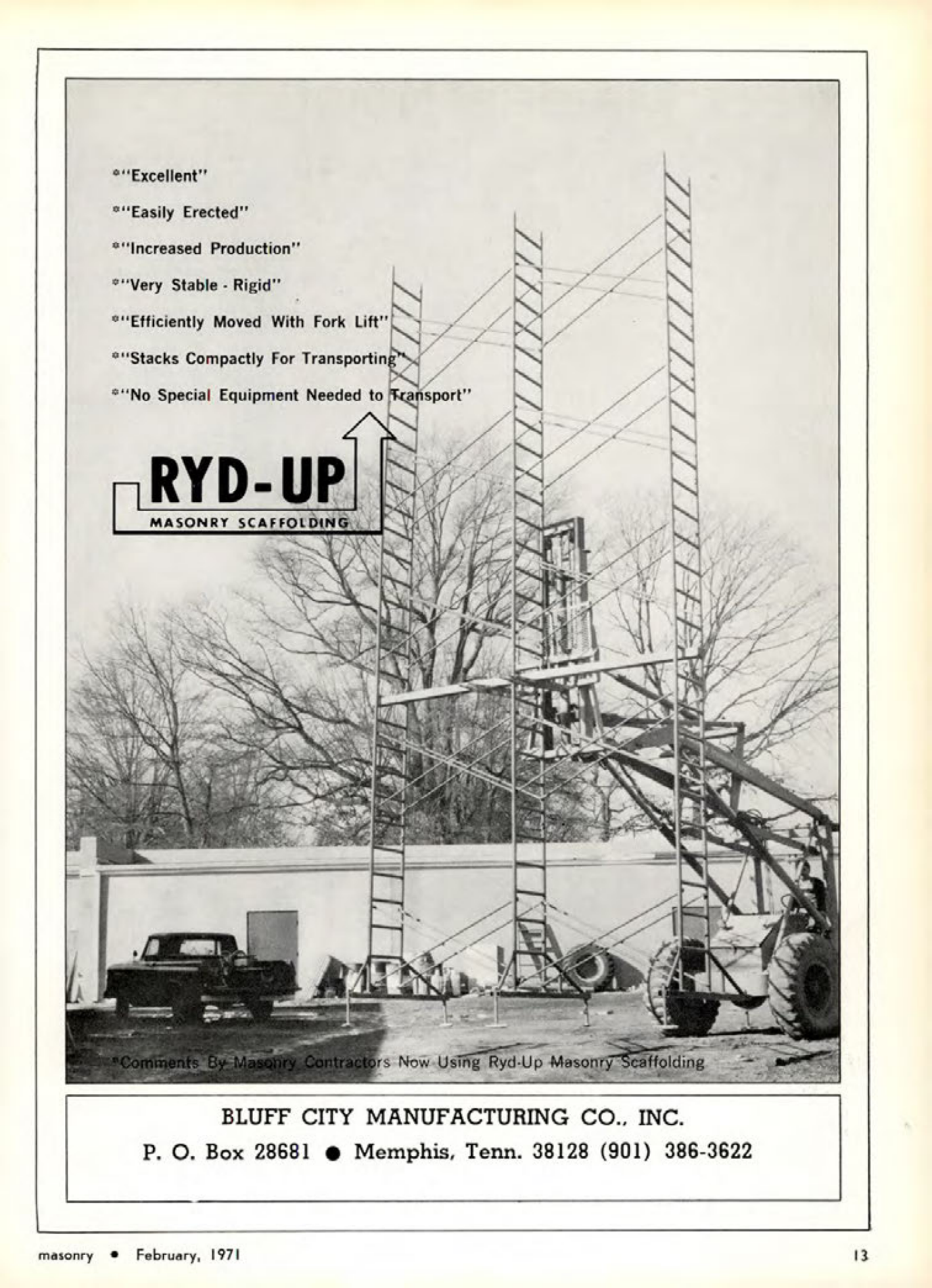 Masonry Magazine February 1971 Page. 13