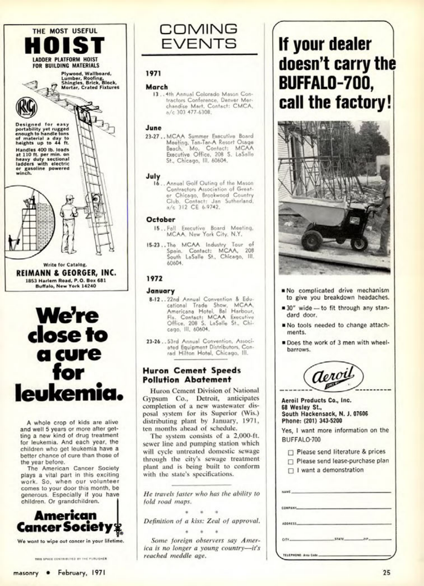 Masonry Magazine February 1971 Page. 25