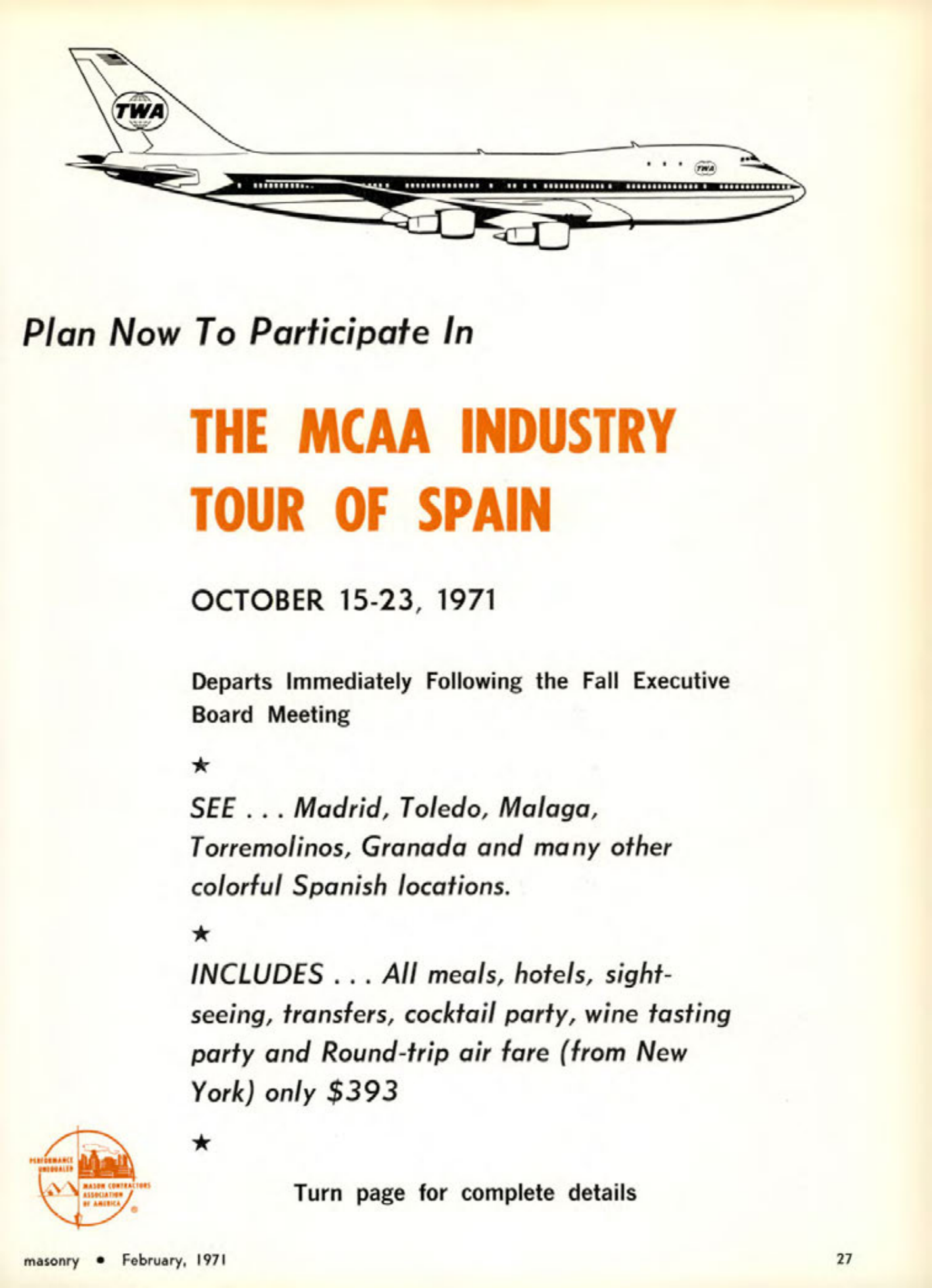 Masonry Magazine February 1971 Page. 27