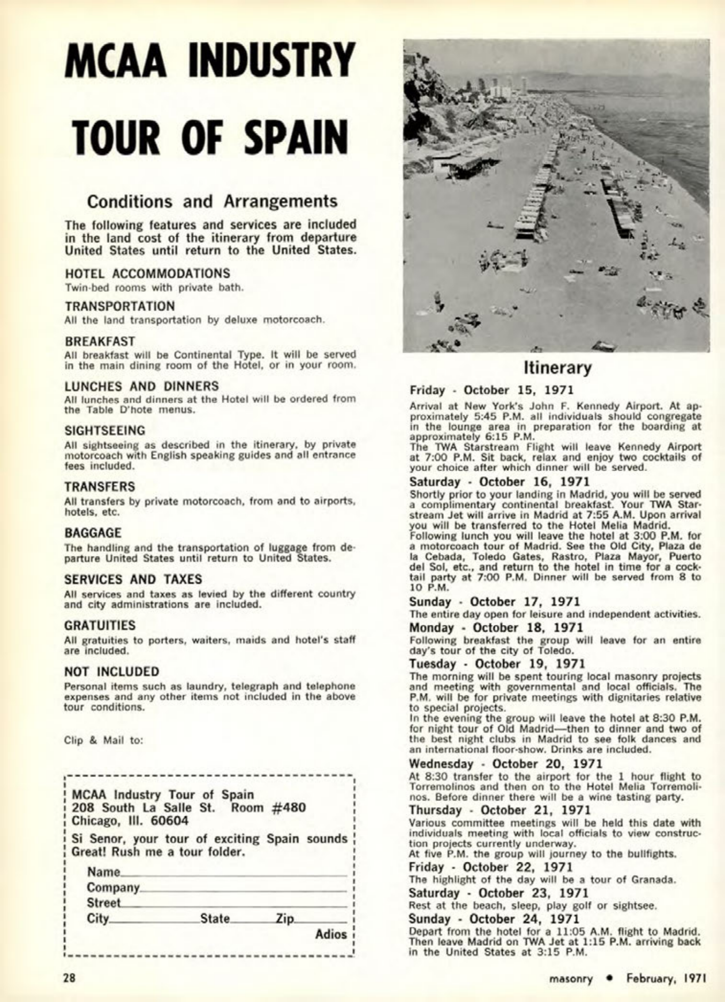 Masonry Magazine February 1971 Page. 28