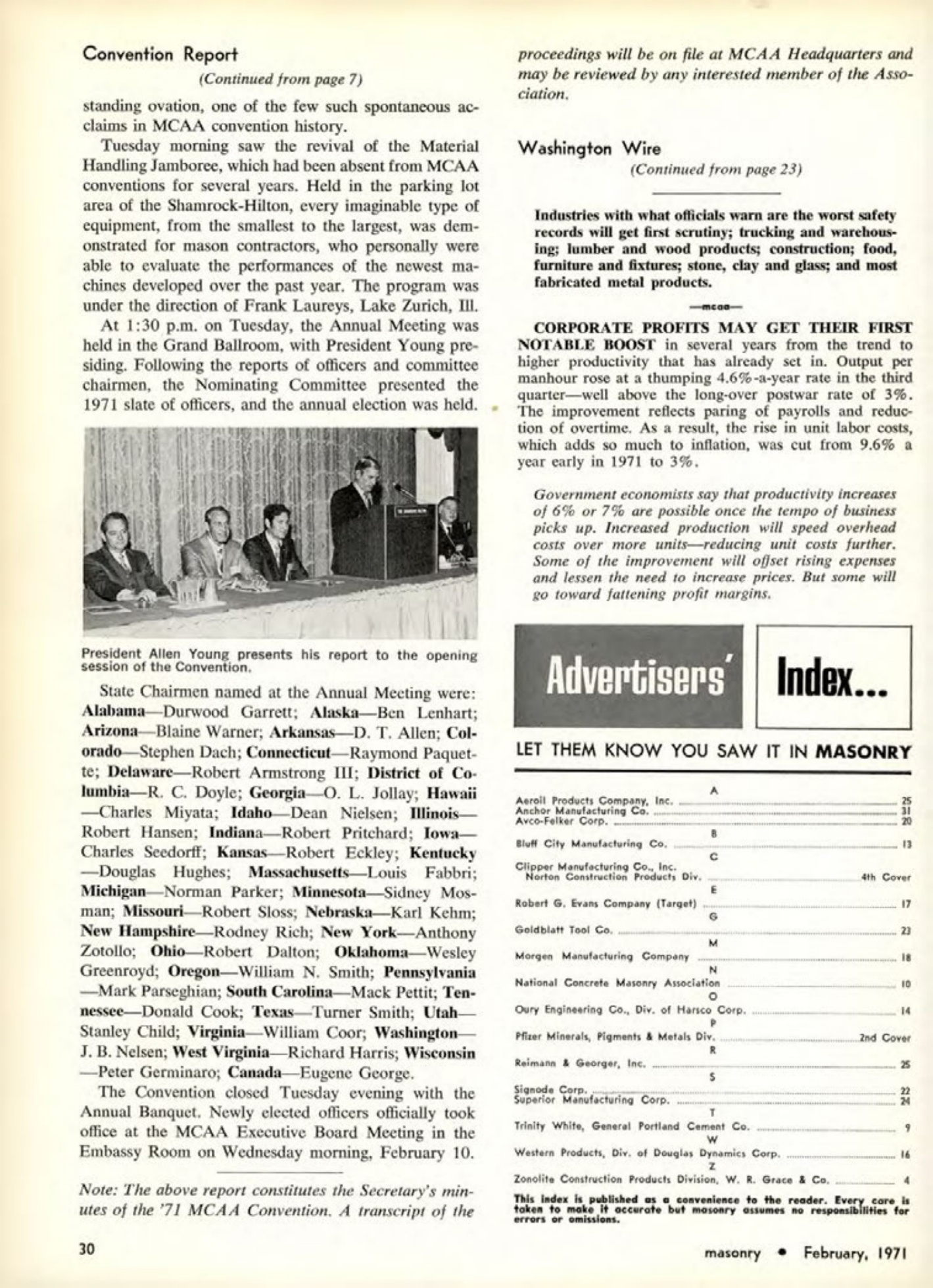 Masonry Magazine February 1971 Page. 30