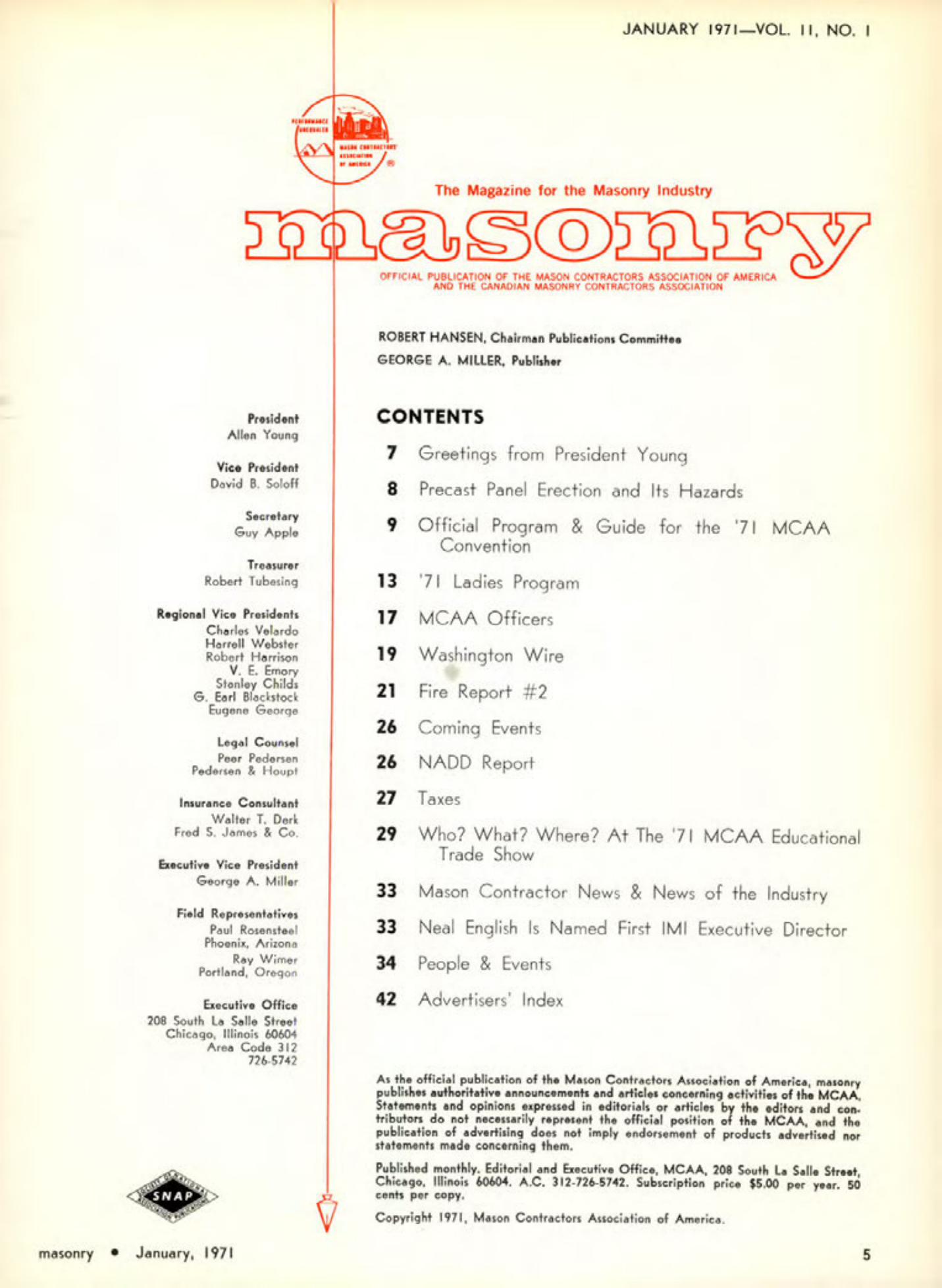 Masonry Magazine January 1971 Page. 5
