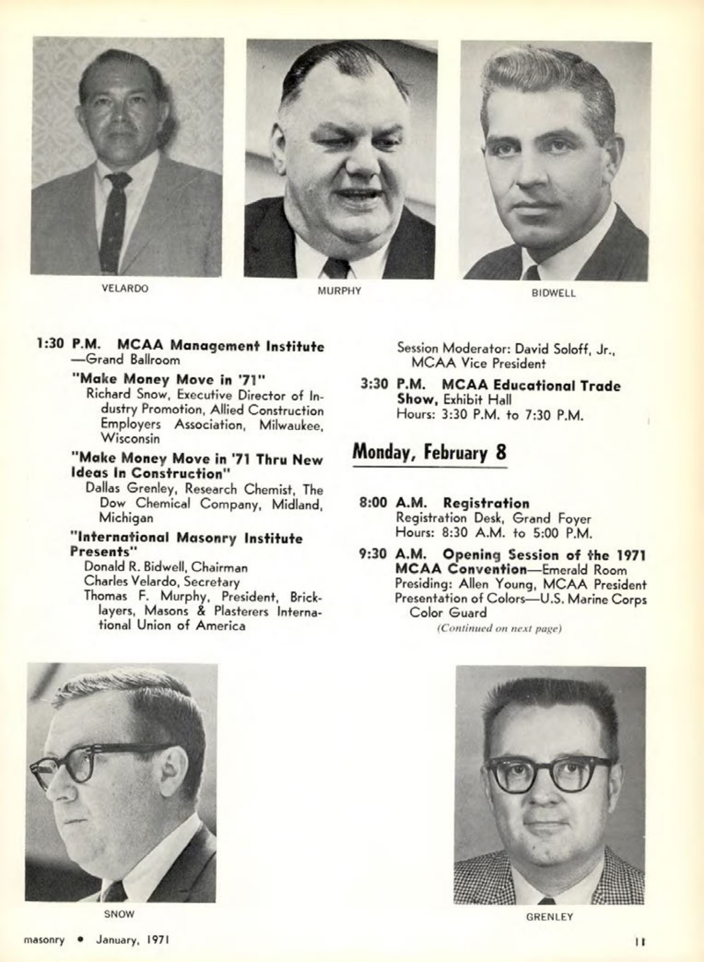 Masonry Magazine January 1971 Page. 11