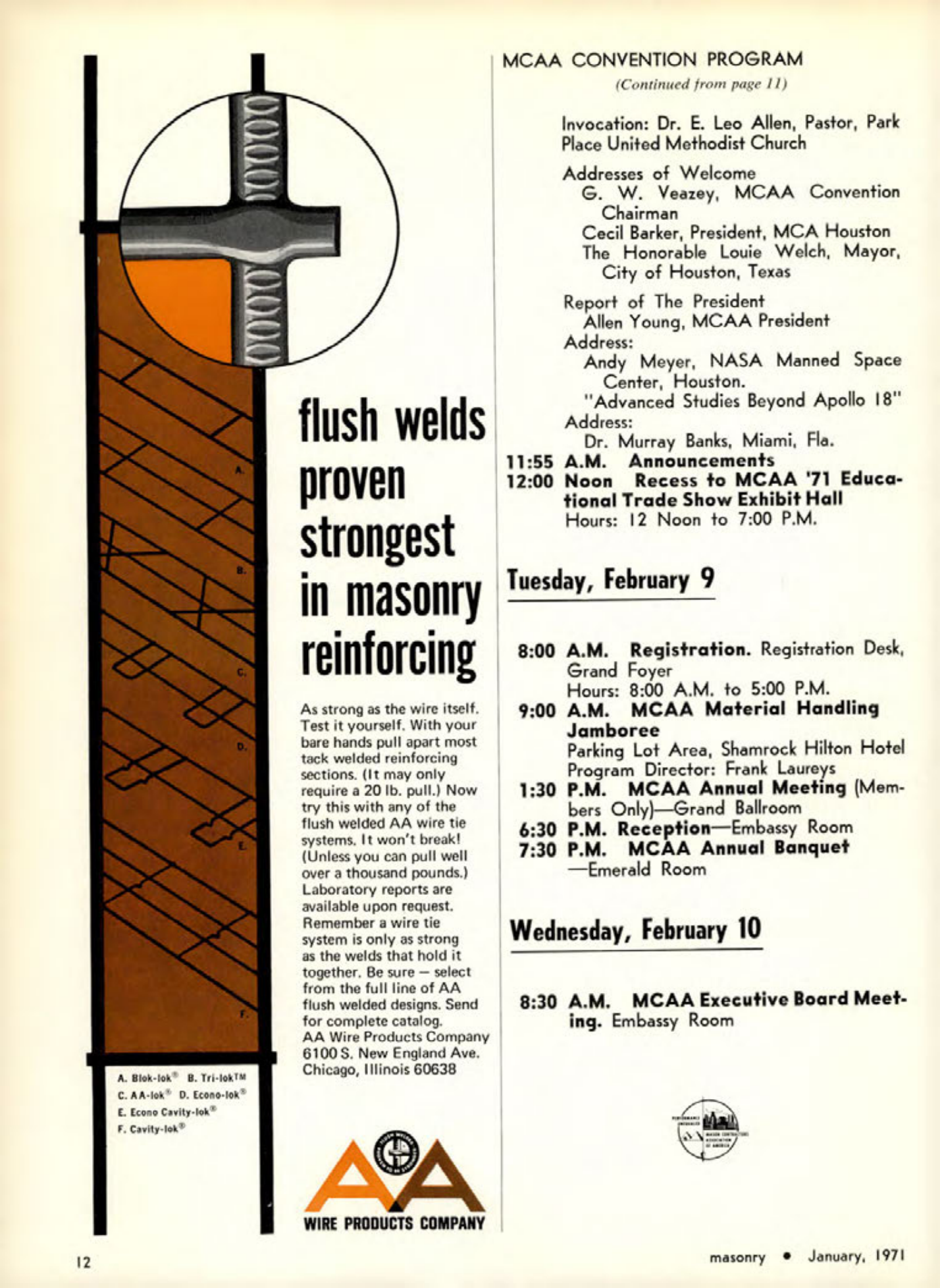 Masonry Magazine January 1971 Page. 12