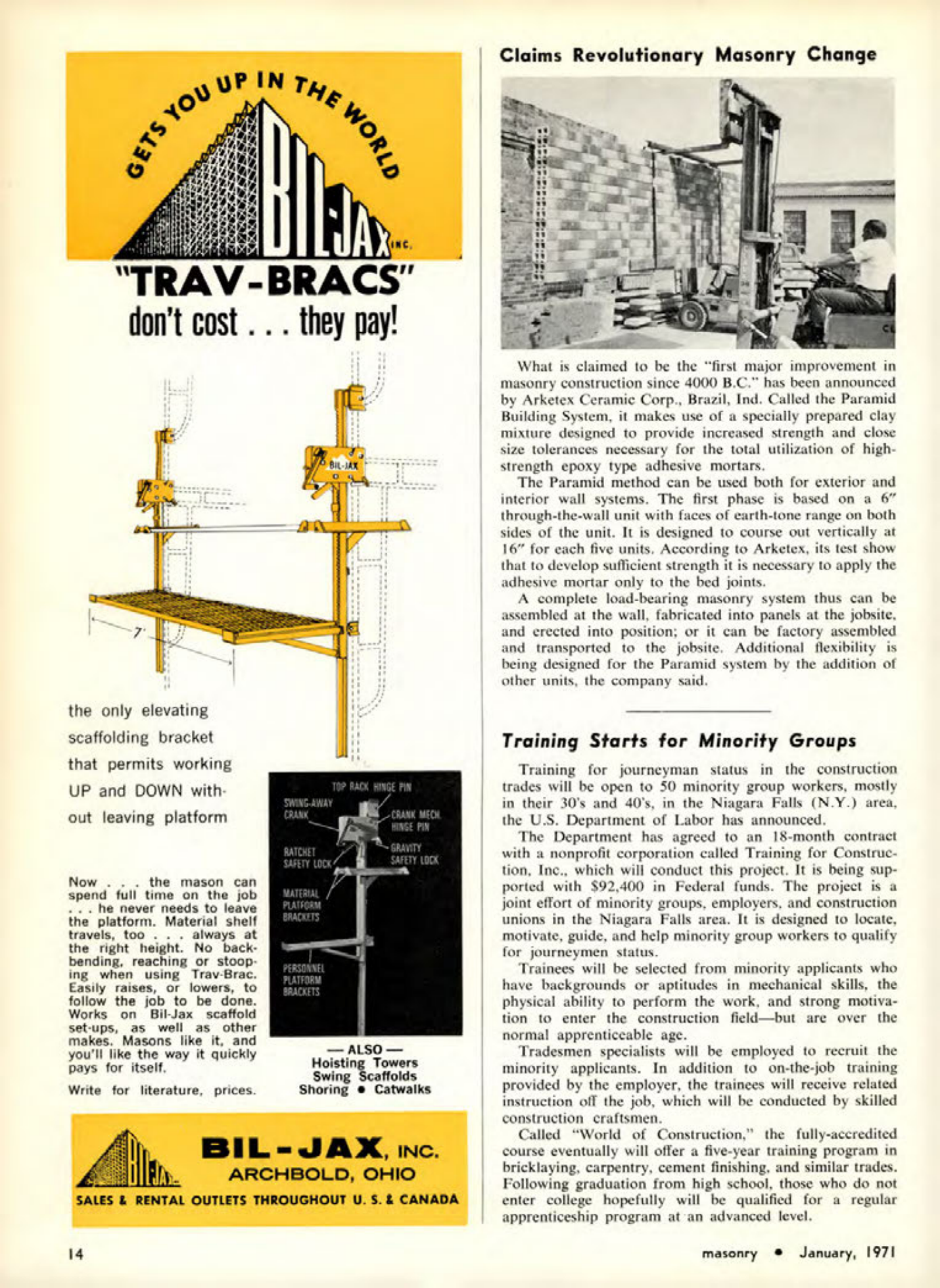 Masonry Magazine January 1971 Page.14