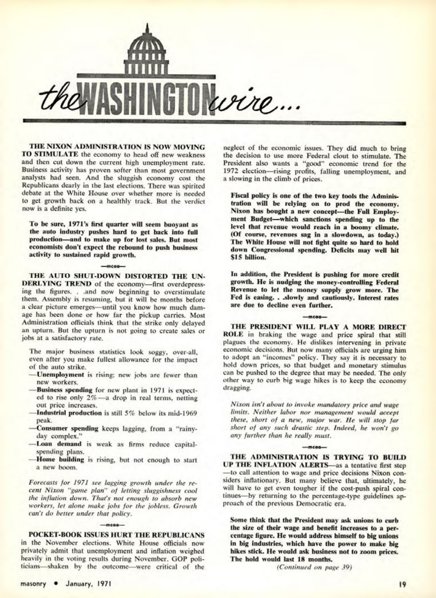 Masonry Magazine January 1971 Page.19