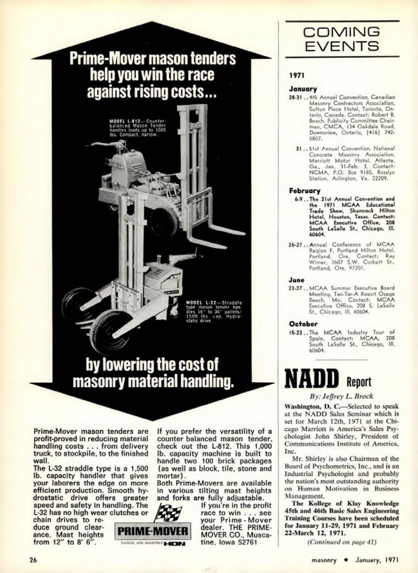 Masonry Magazine January 1971 Page.26
