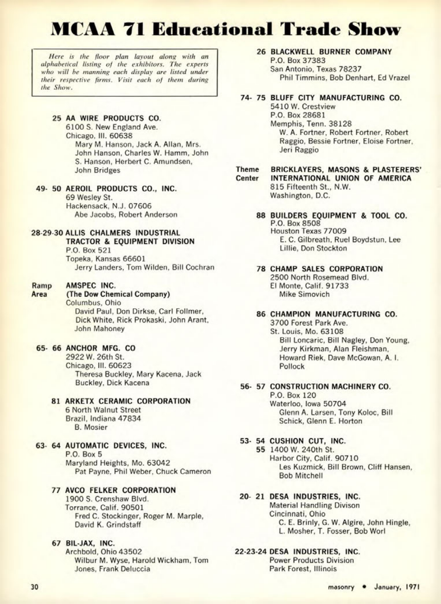 Masonry Magazine January 1971 Page.30