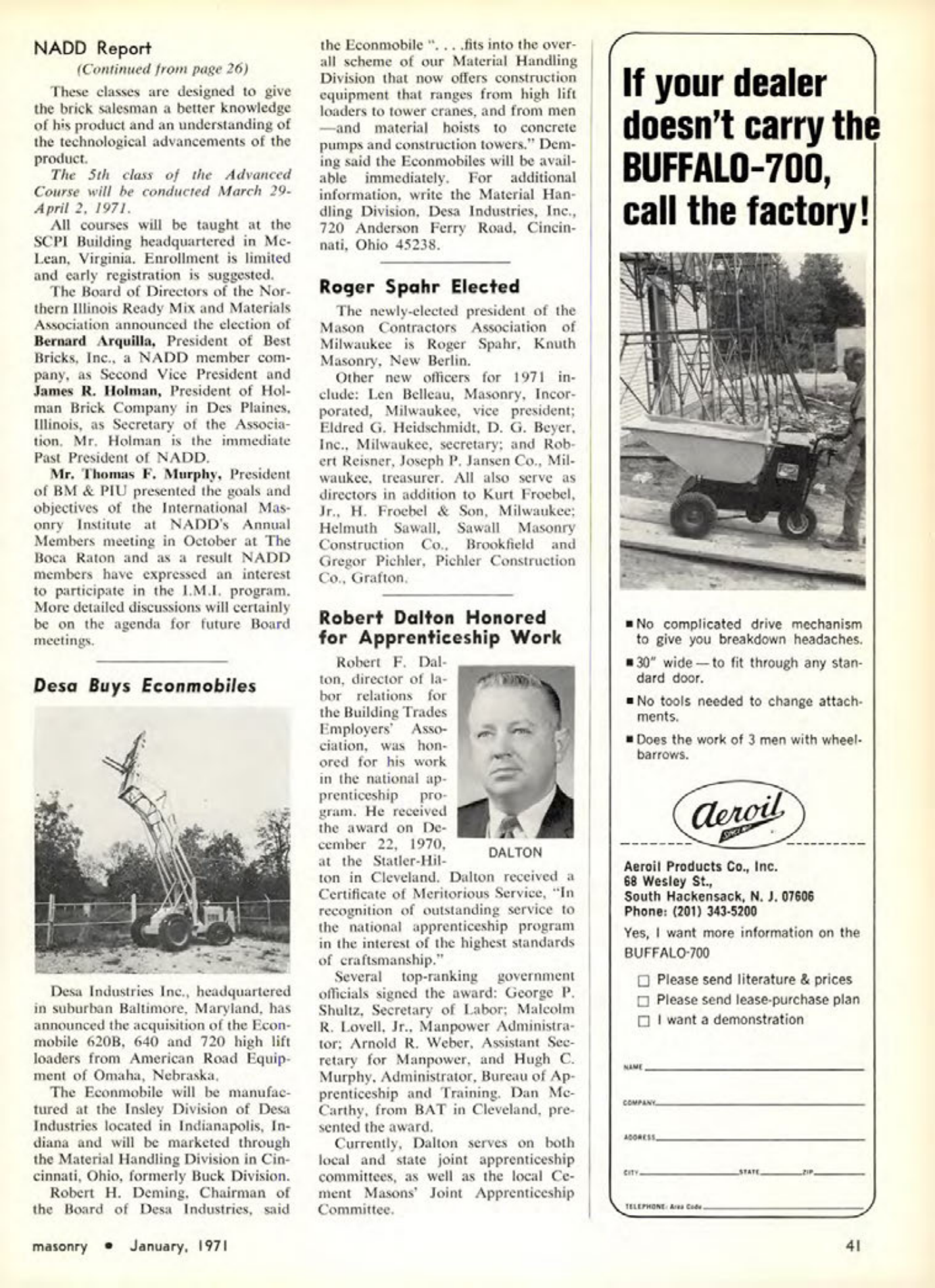 Masonry Magazine January 1971 Page.41