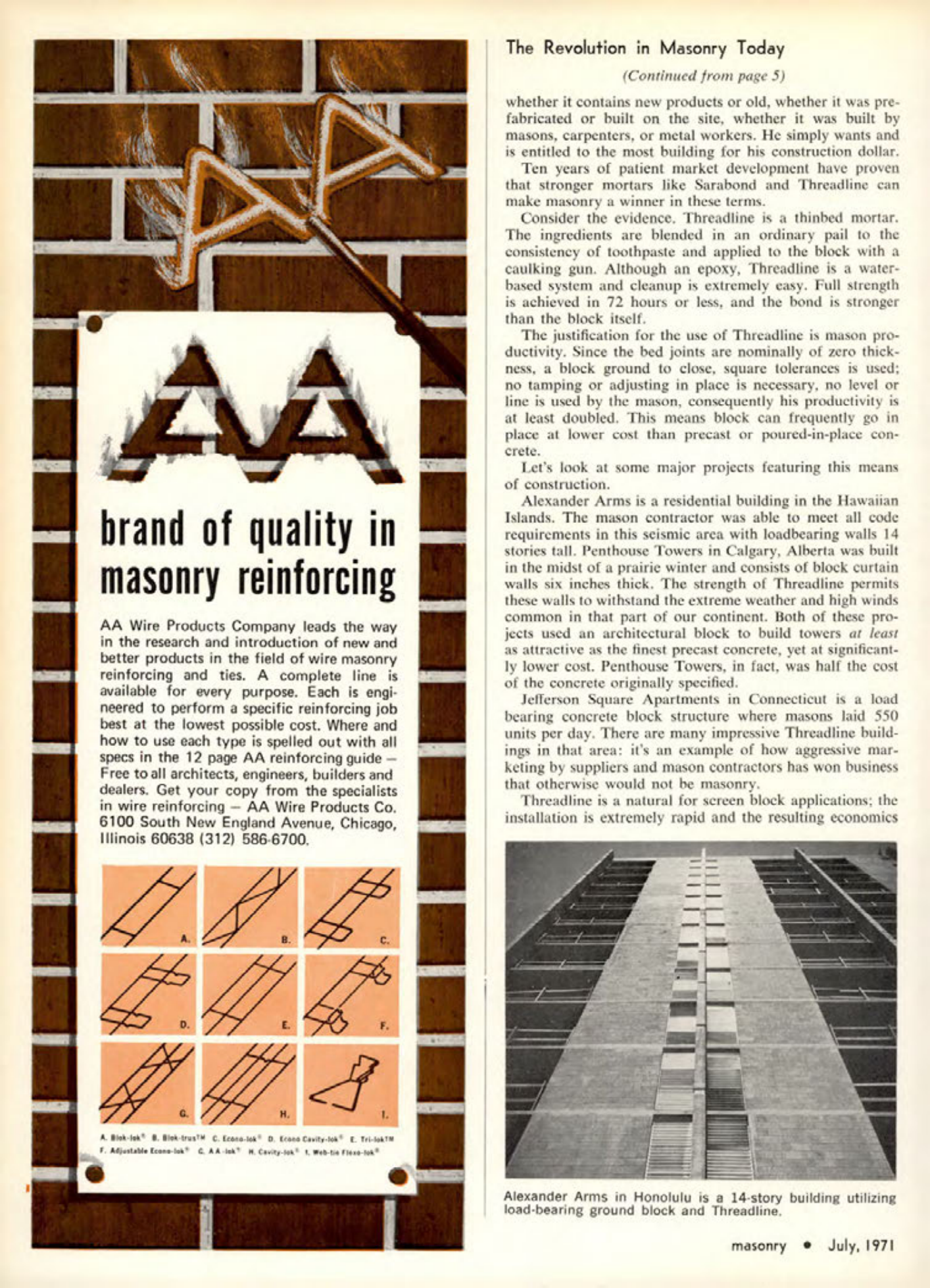 Masonry Magazine July 1971 Page. 6