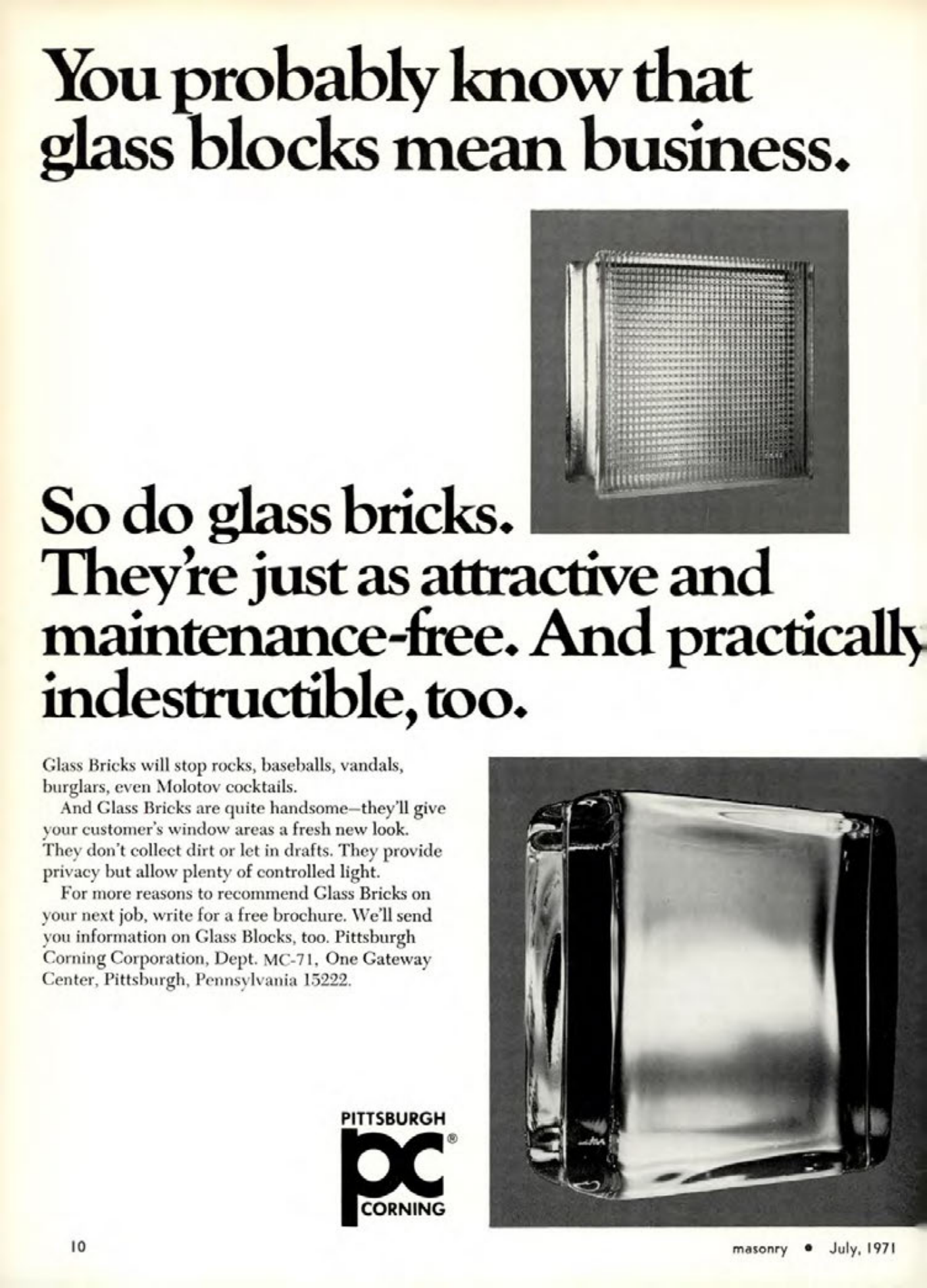 Masonry Magazine July 1971 Page. 10