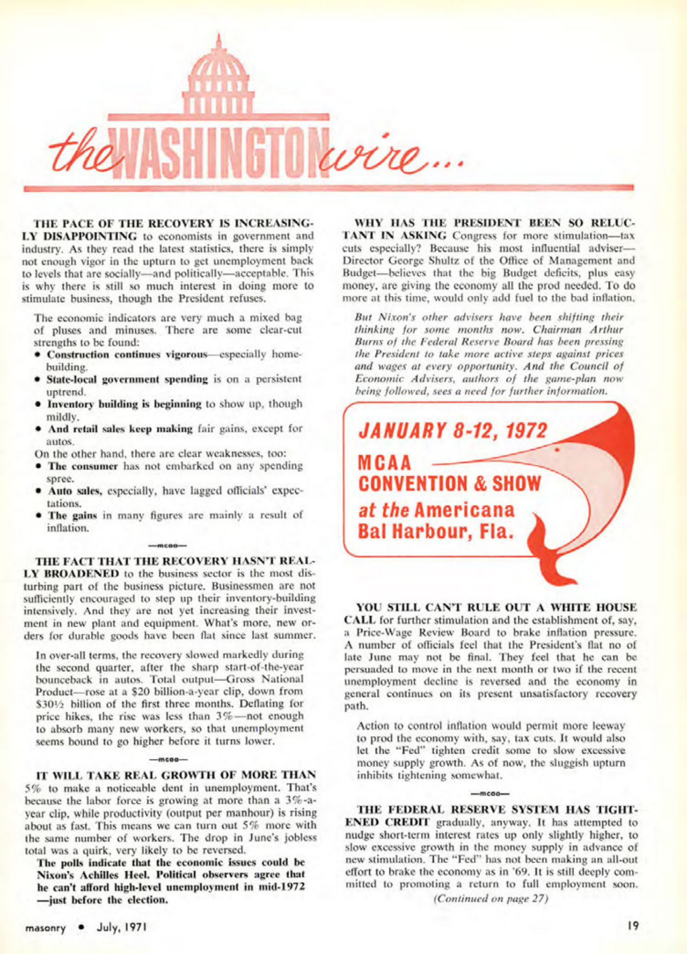 Masonry Magazine July 1971 Page. 19