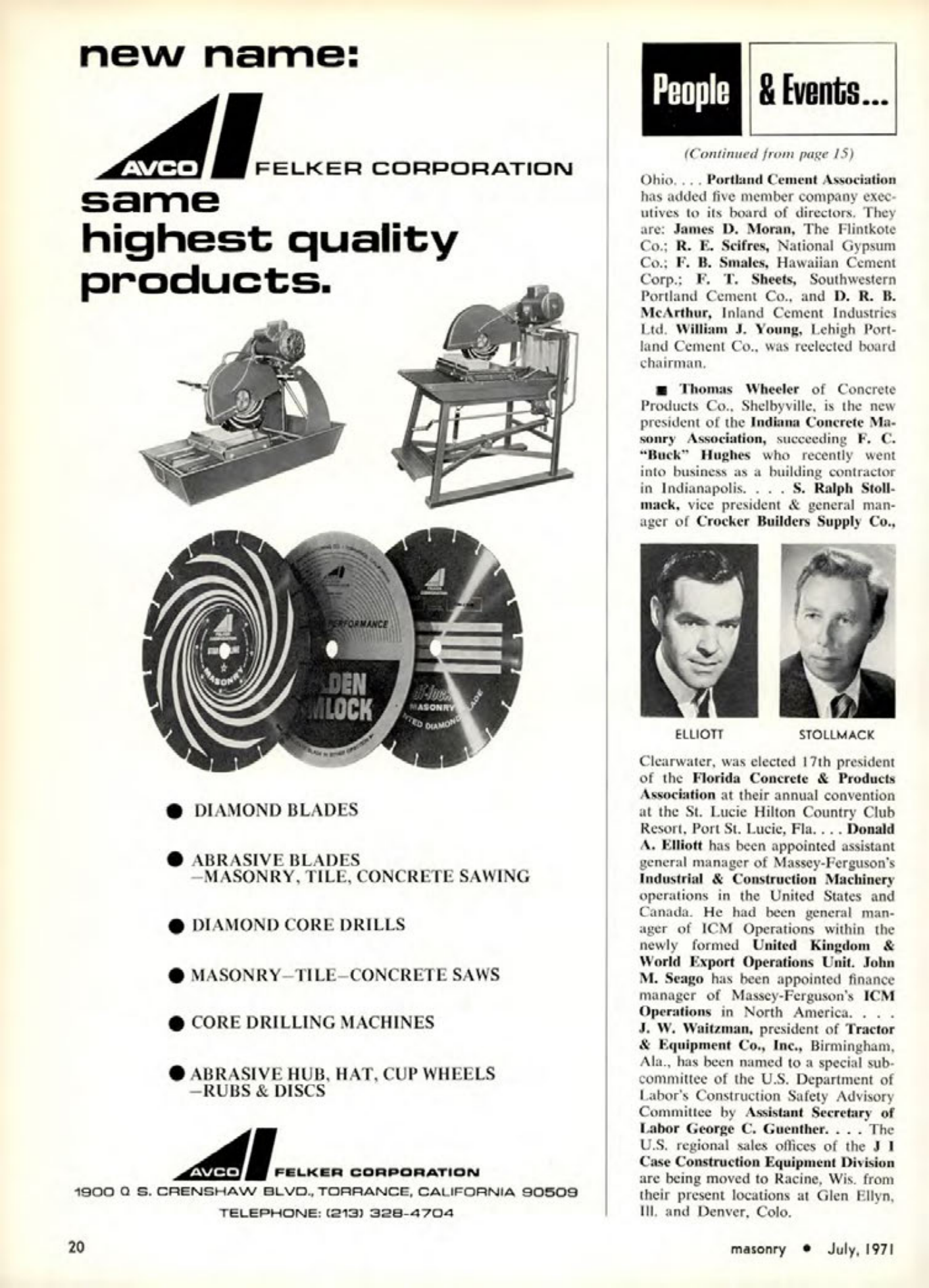 Masonry Magazine July 1971 Page. 20