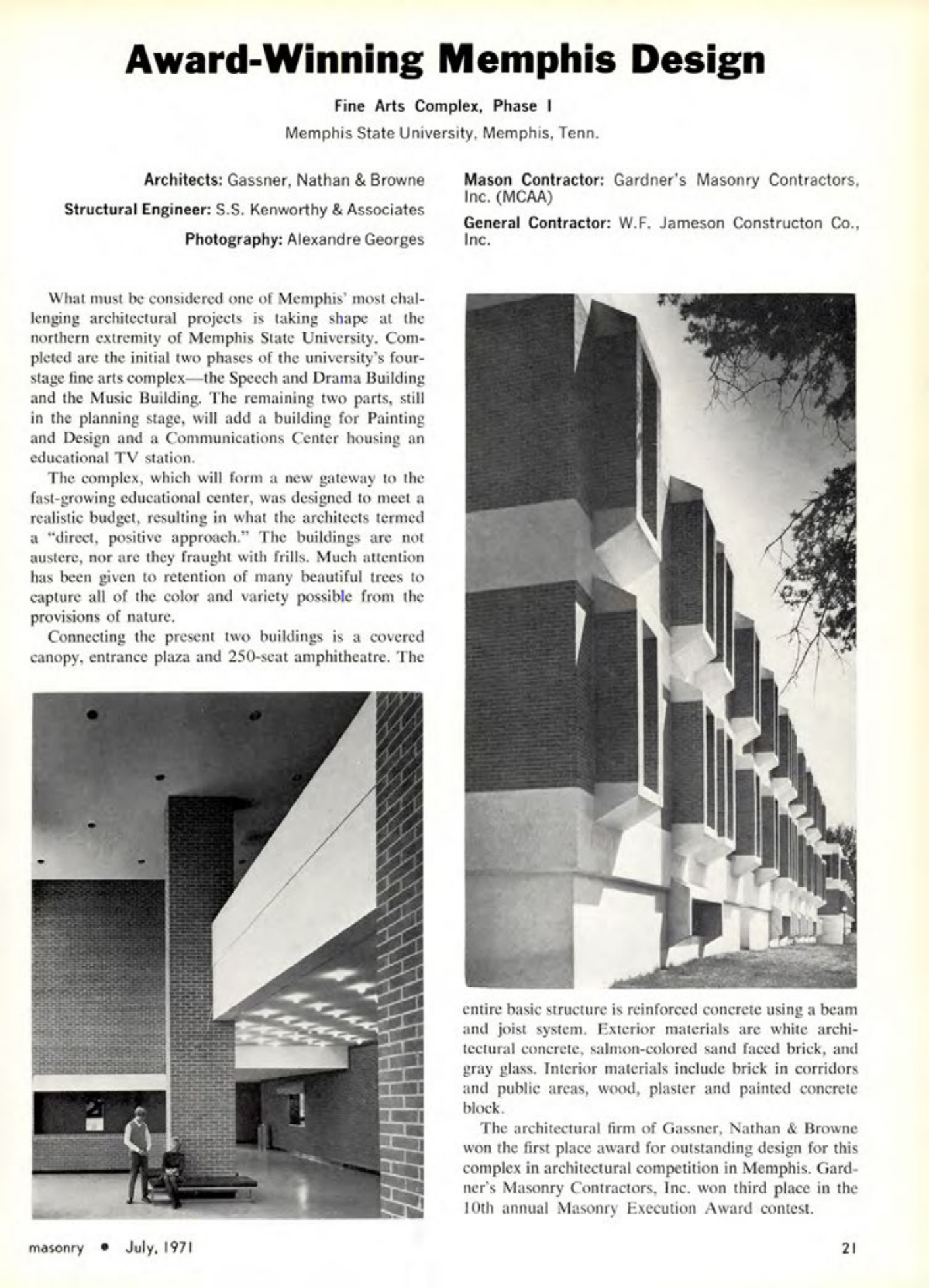 Masonry Magazine July 1971 Page. 21
