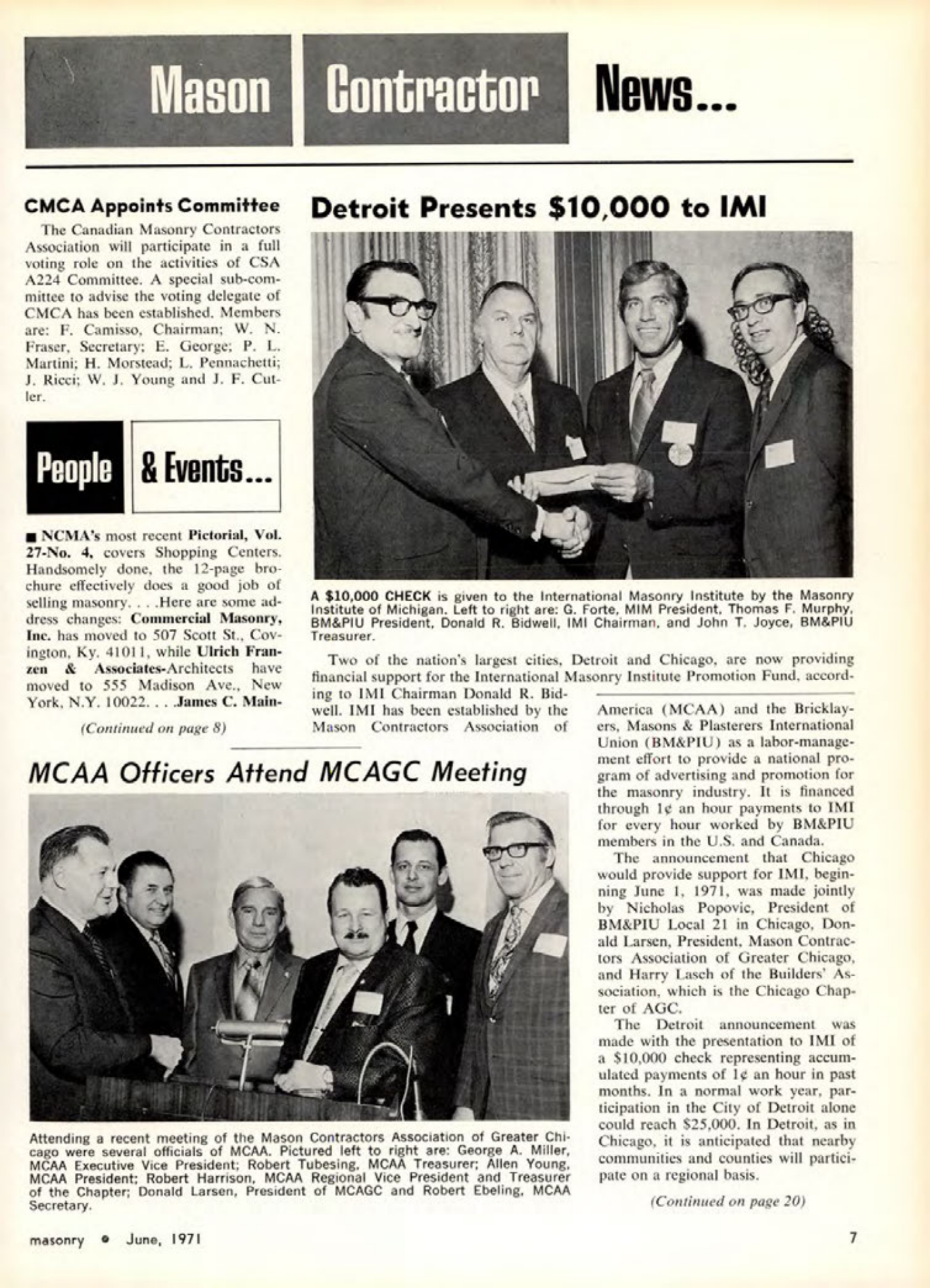 Masonry Magazine June 1971 Page. 7