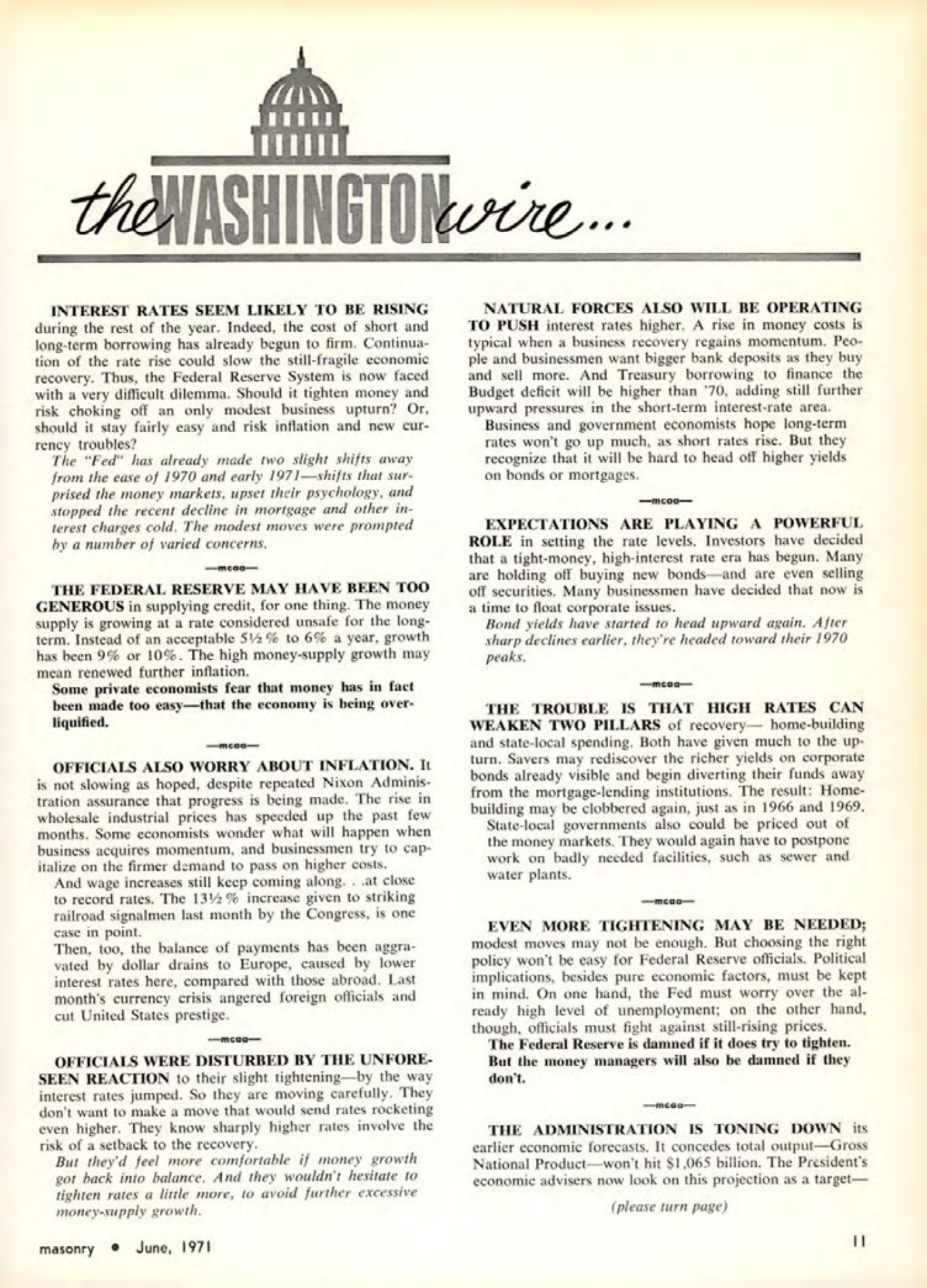Masonry Magazine June 1971 Page. 11