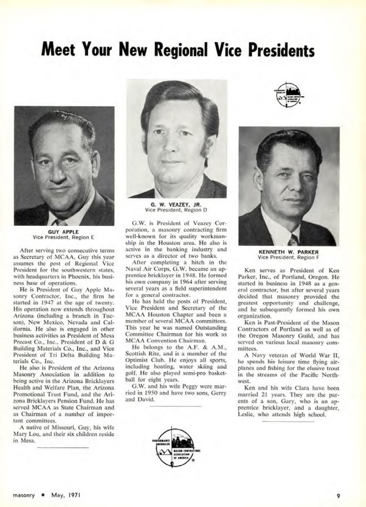 Masonry Magazine May 1971 Page. 9