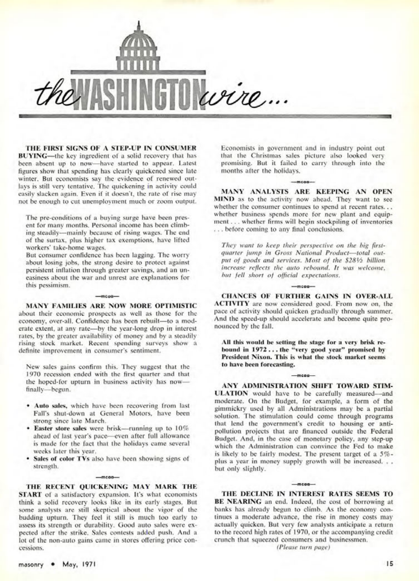 Masonry Magazine May 1971 Page. 15