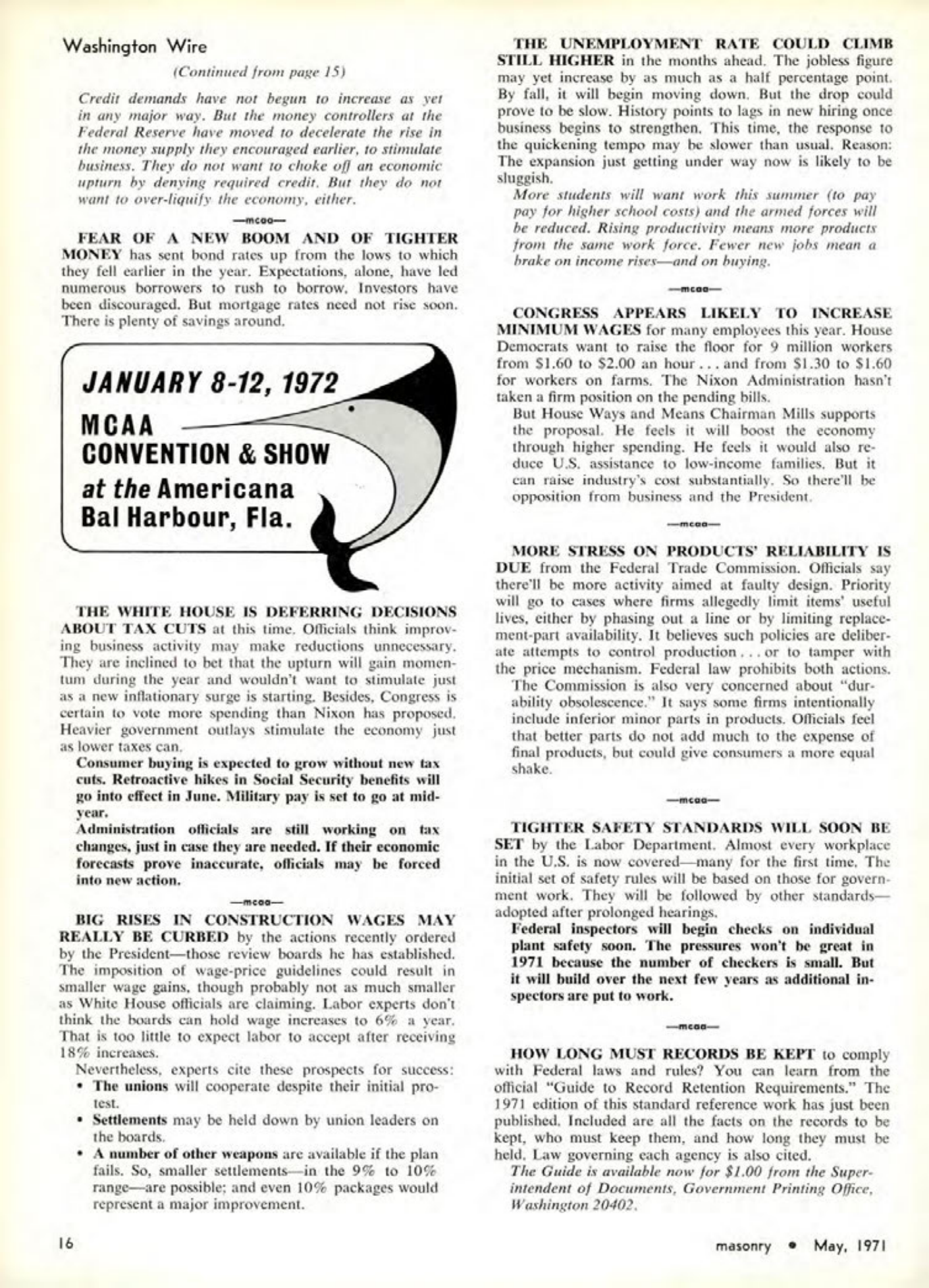 Masonry Magazine May 1971 Page. 16