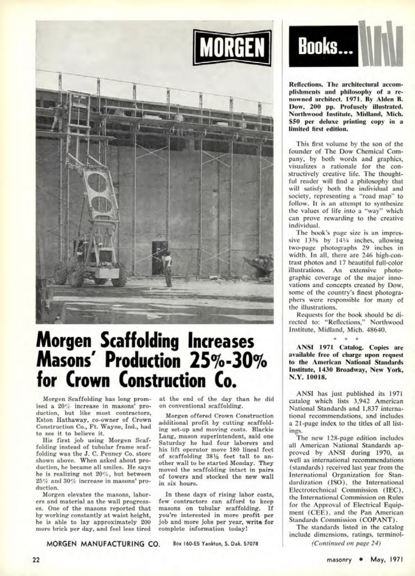 Masonry Magazine May 1971 Page. 22