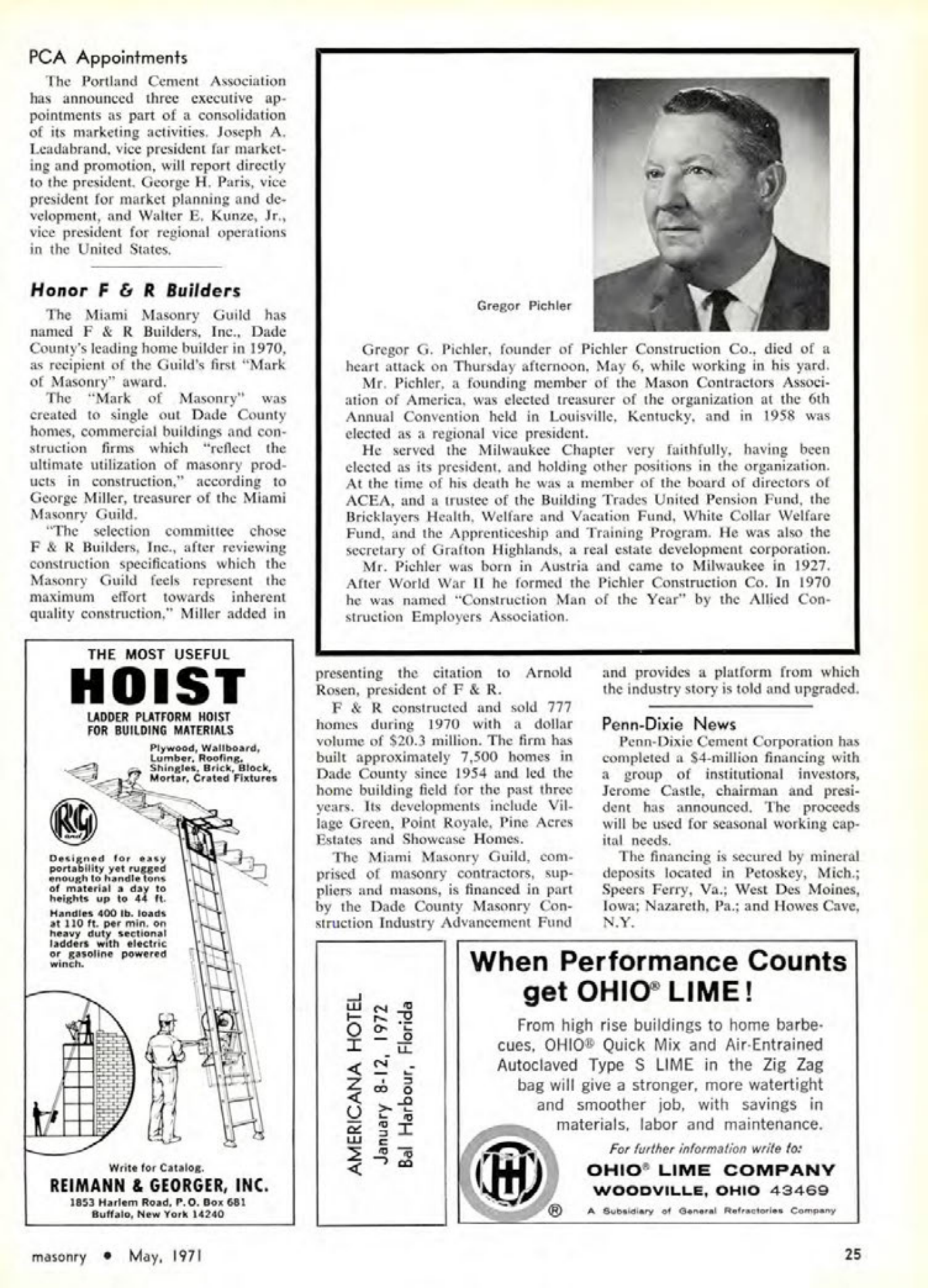 Masonry Magazine May 1971 Page. 25