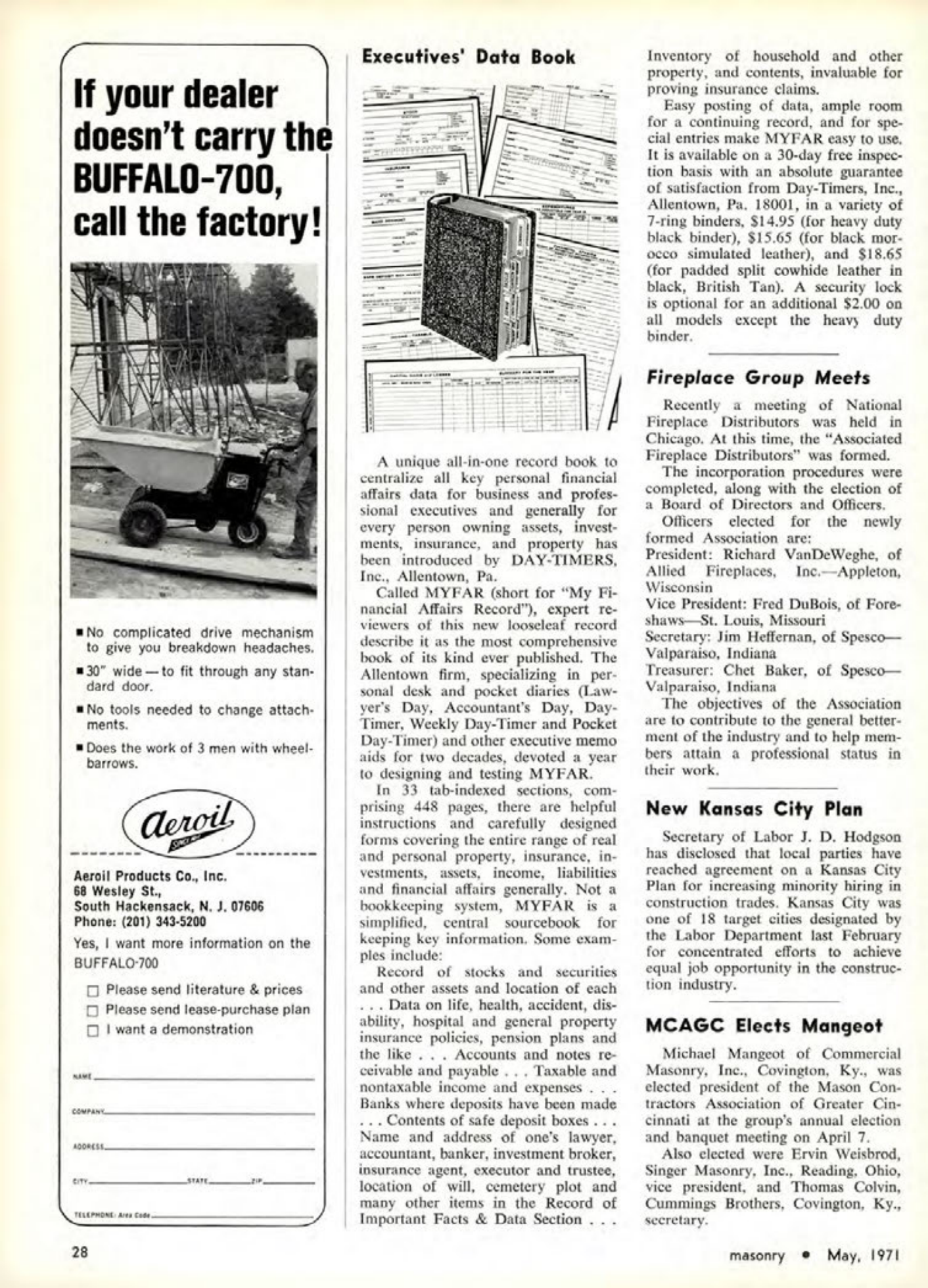 Masonry Magazine May 1971 Page. 28