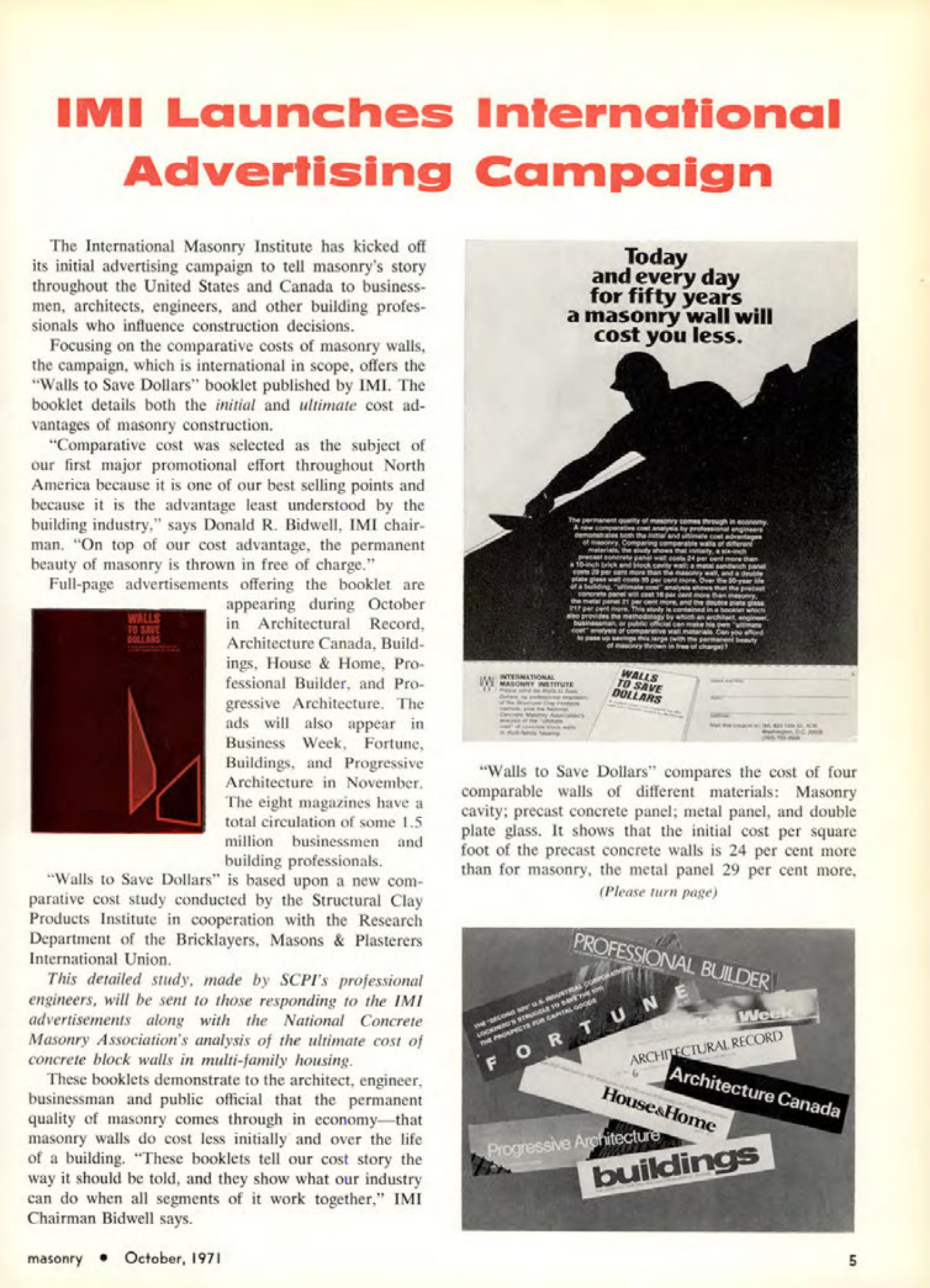 Masonry Magazine October 1971 Page. 5