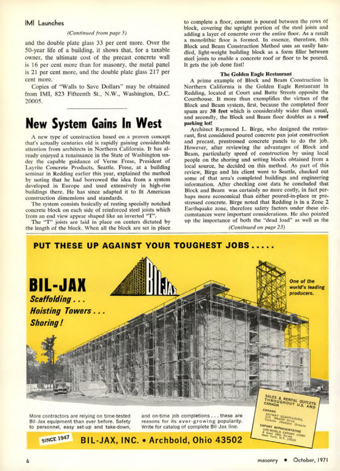 Masonry Magazine October 1971 Page. 6