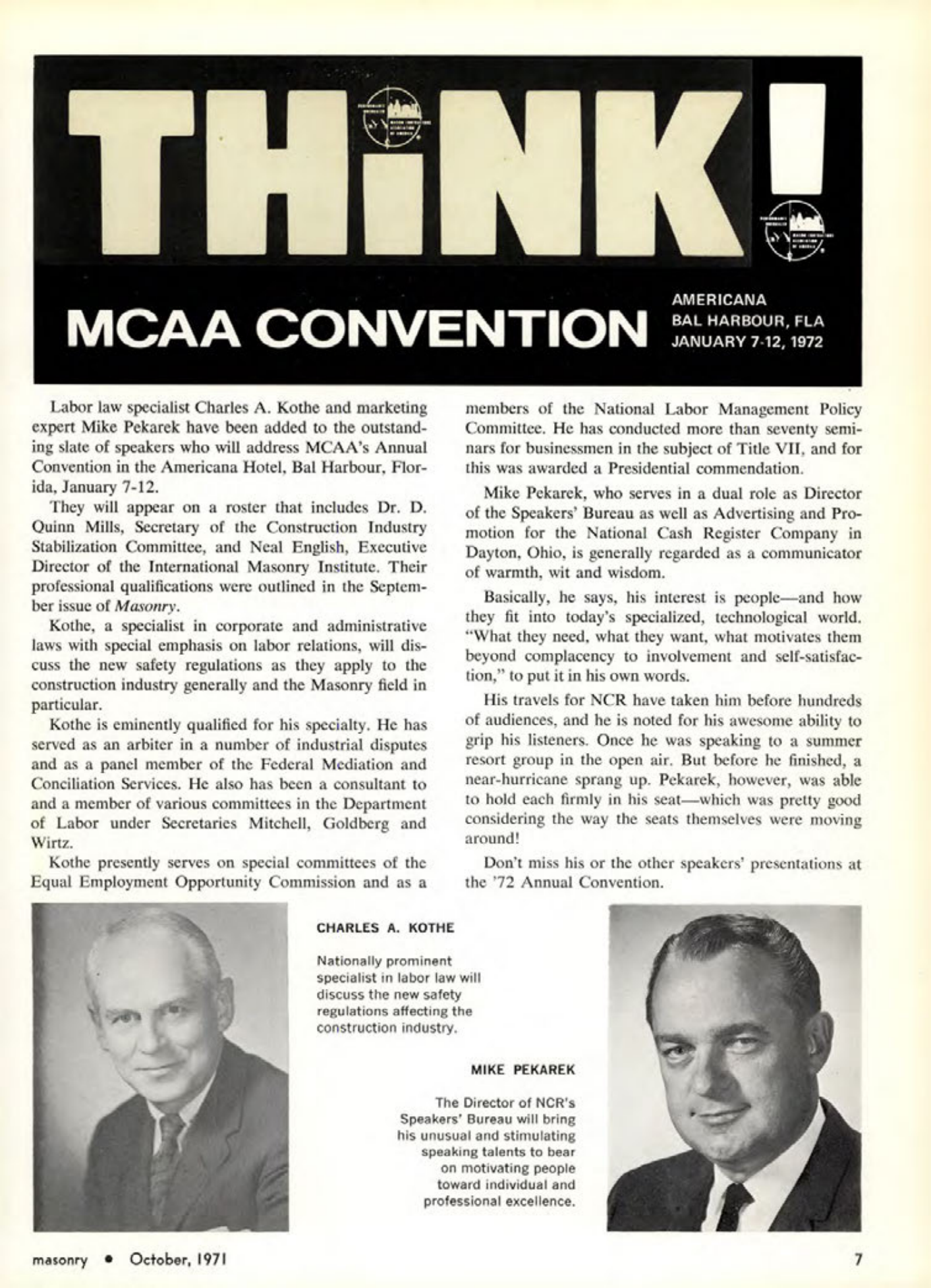 Masonry Magazine October 1971 Page. 7