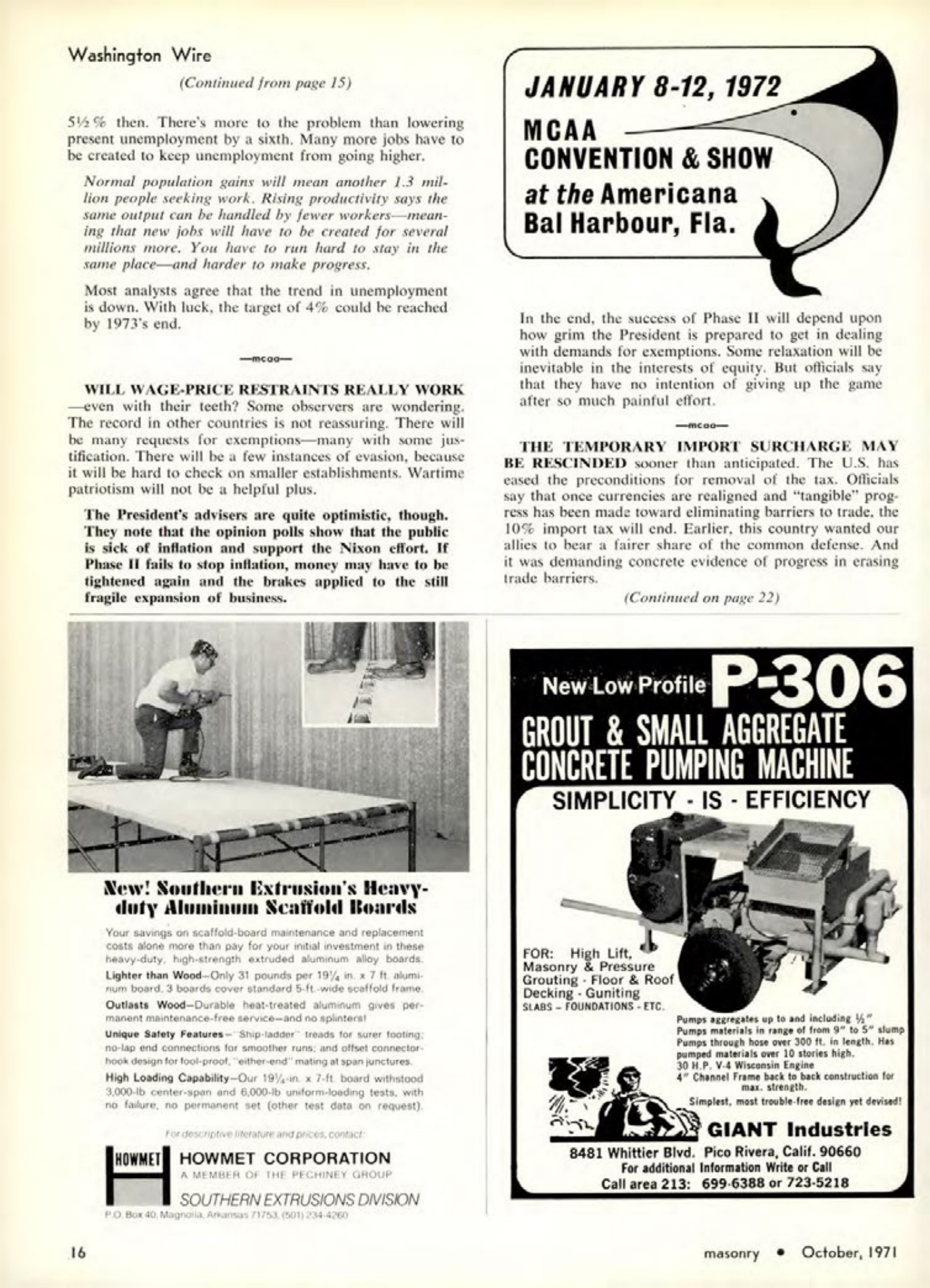 Masonry Magazine October 1971 Page. 16