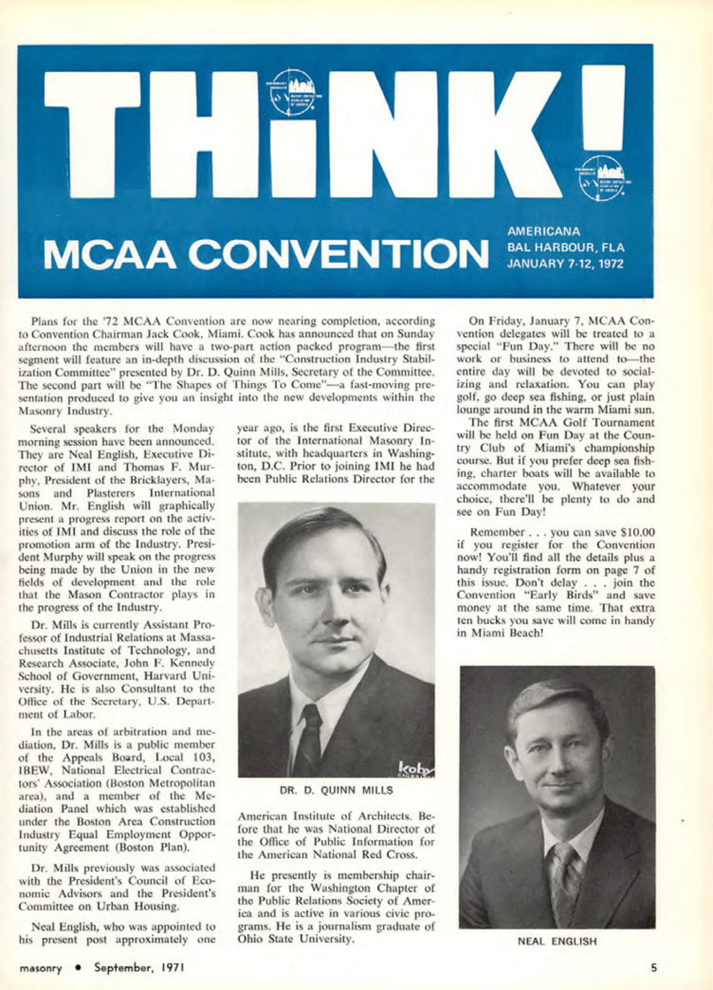 Masonry Magazine September 1971 Page. 5