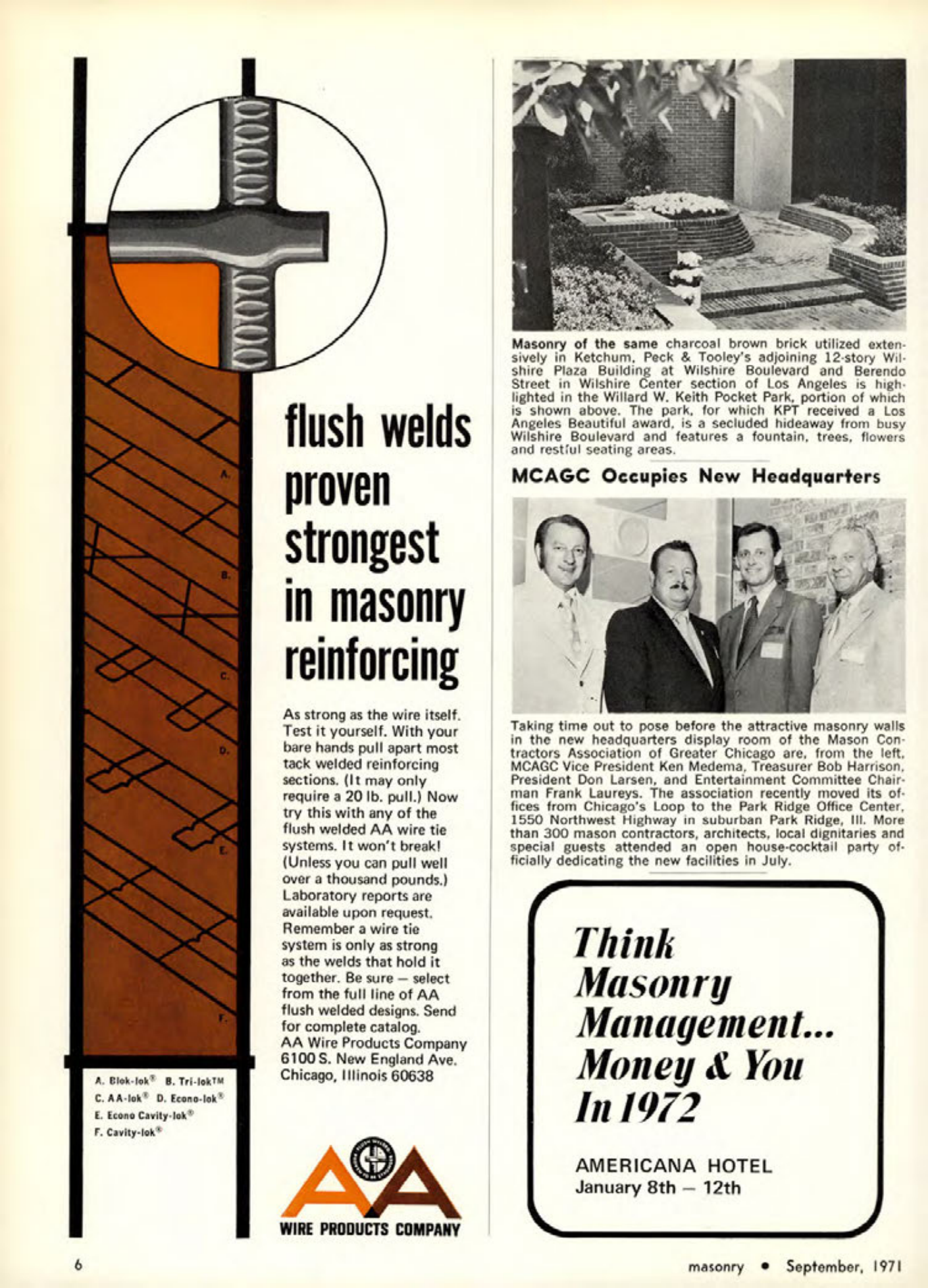 Masonry Magazine September 1971 Page. 6