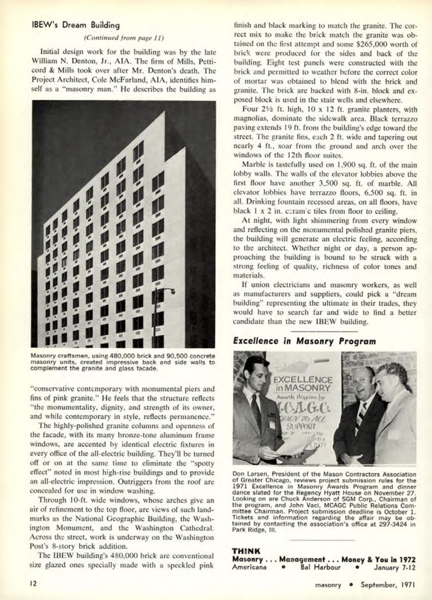Masonry Magazine September 1971 Page. 12