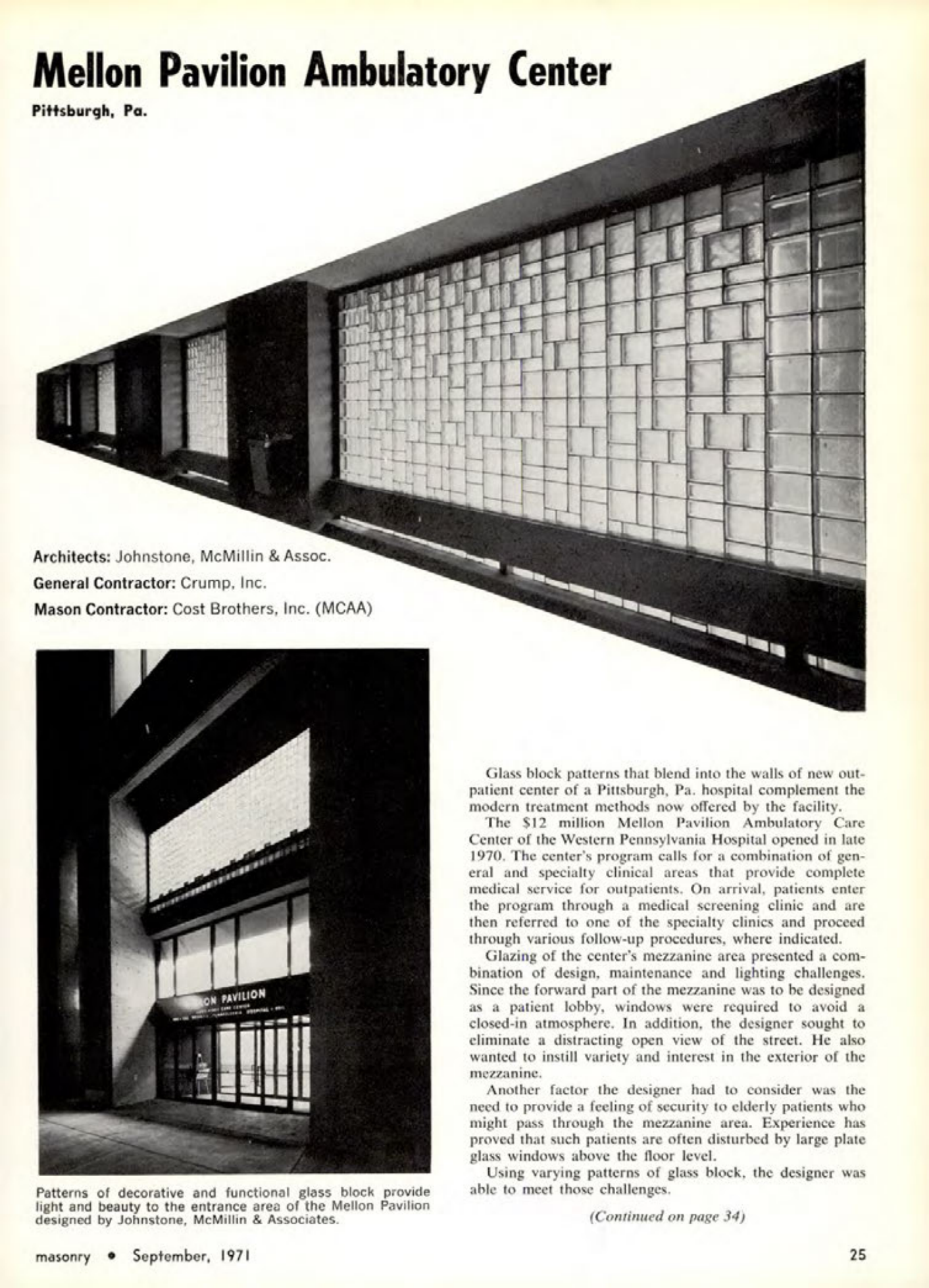 Masonry Magazine September 1971 Page. 21