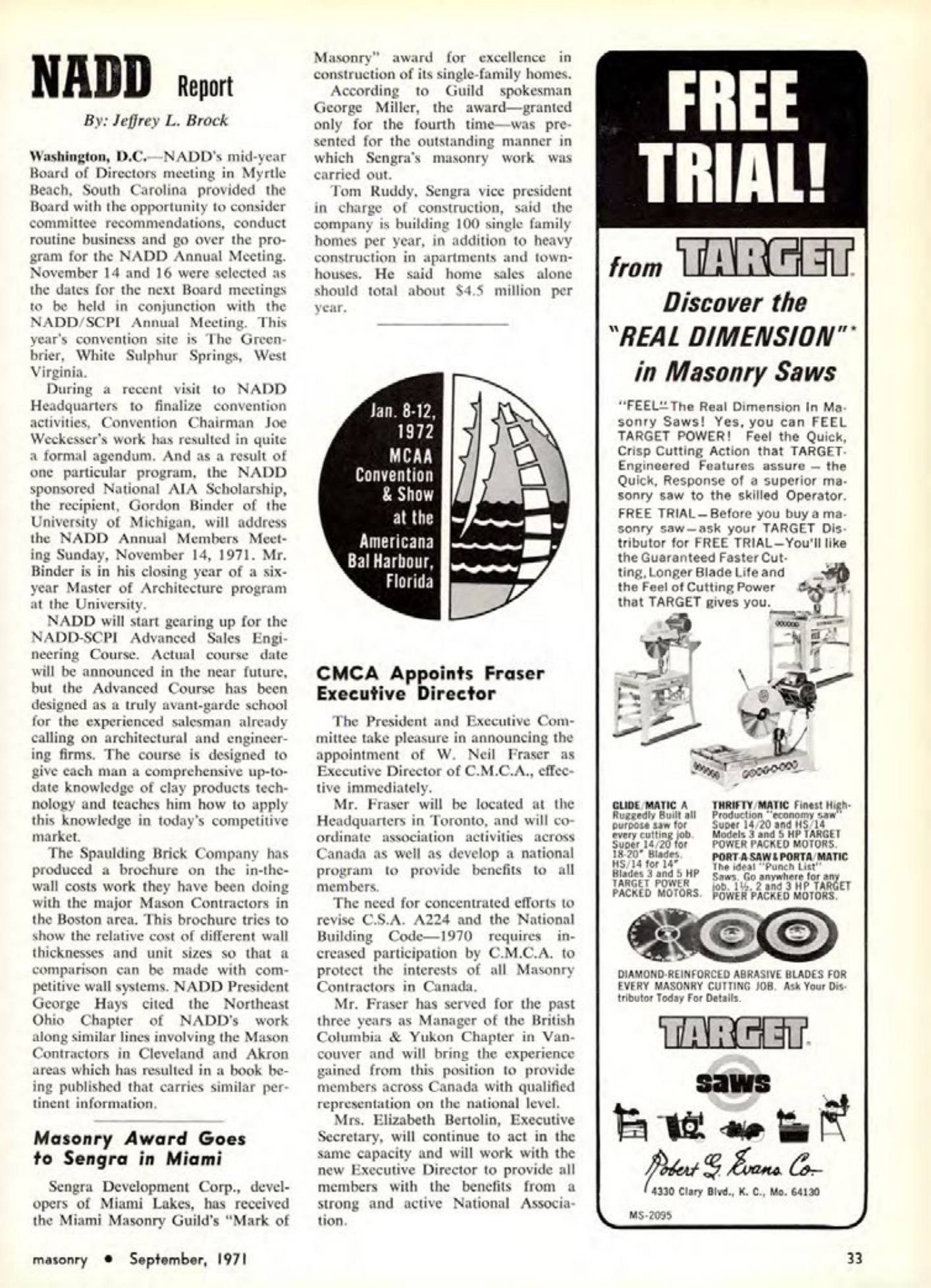 Masonry Magazine September 1971 Page. 29