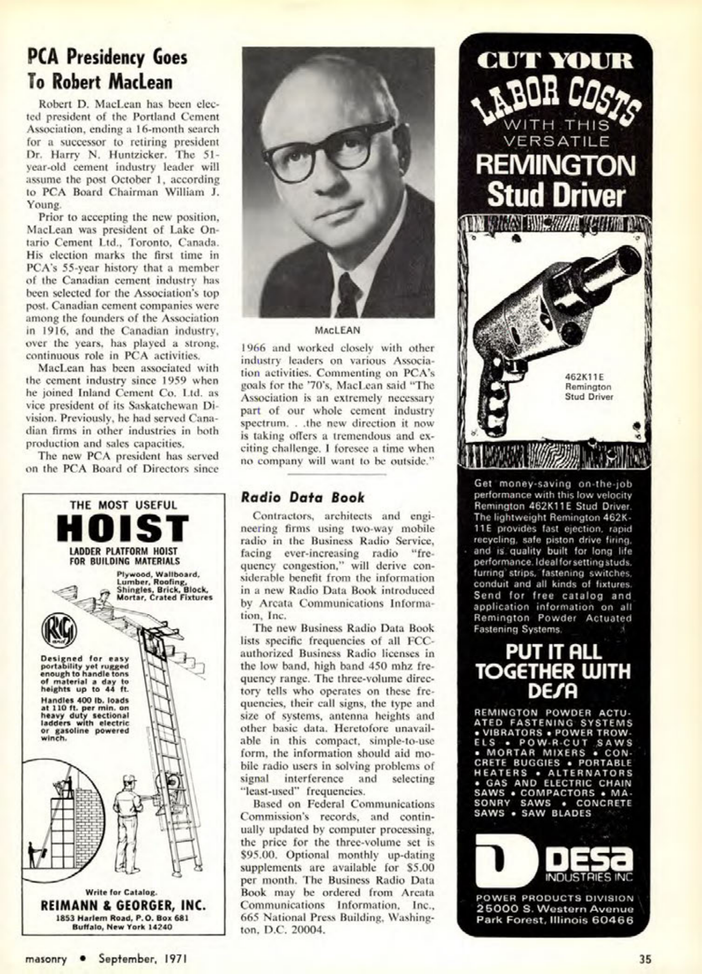 Masonry Magazine September 1971 Page. 31