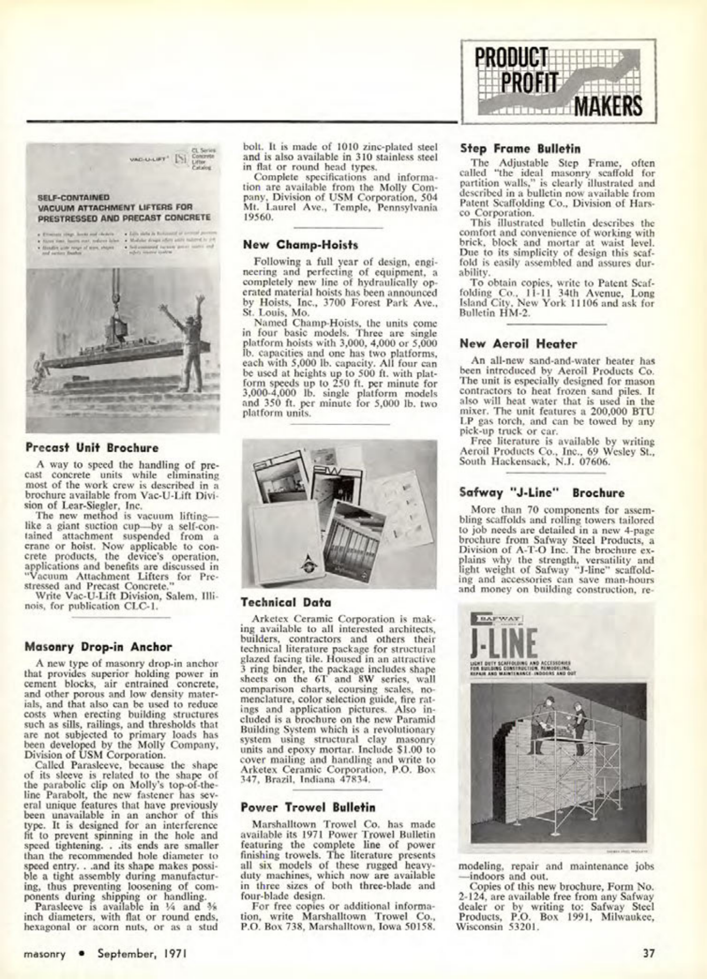 Masonry Magazine September 1971 Page. 33