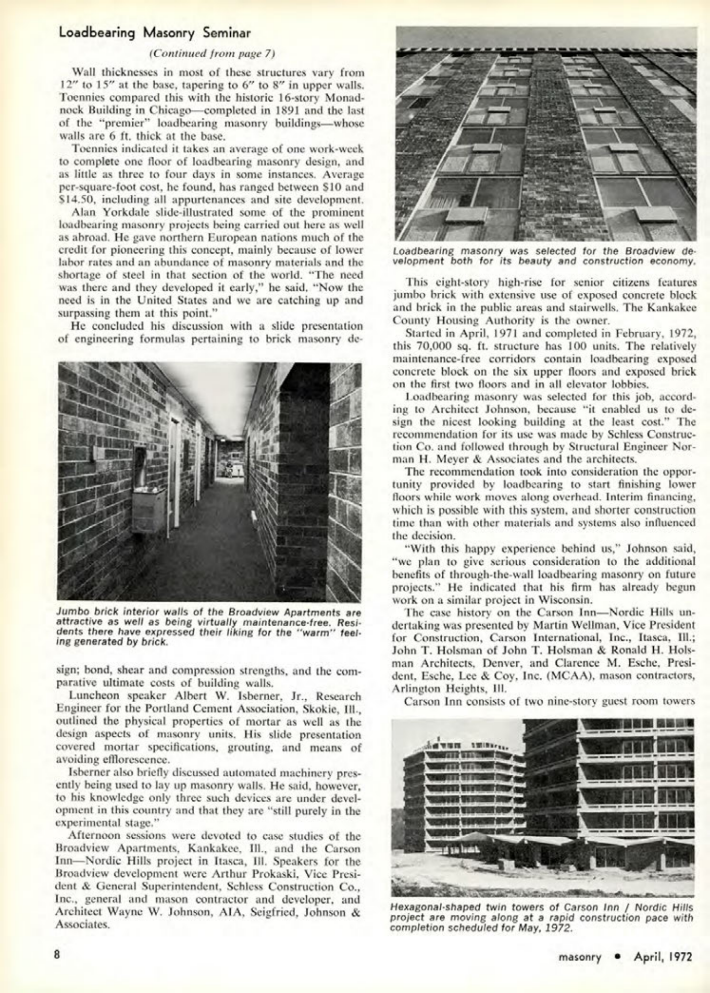 Masonry Magazine April 1972 Page. 8