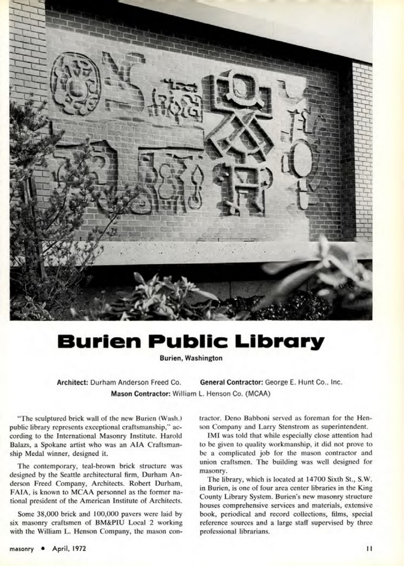 Masonry Magazine April 1972 Page. 11