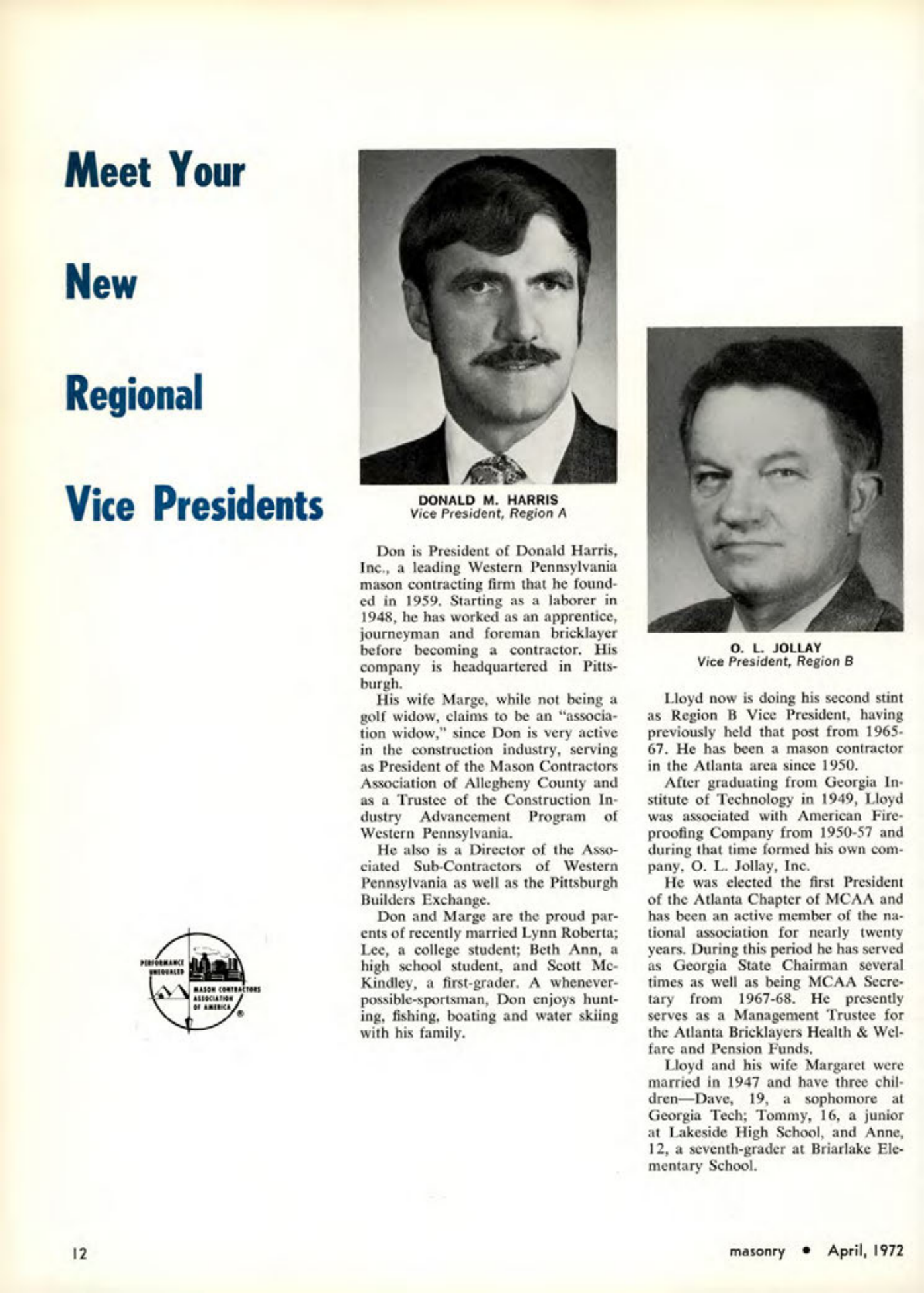 Masonry Magazine April 1972 Page. 12
