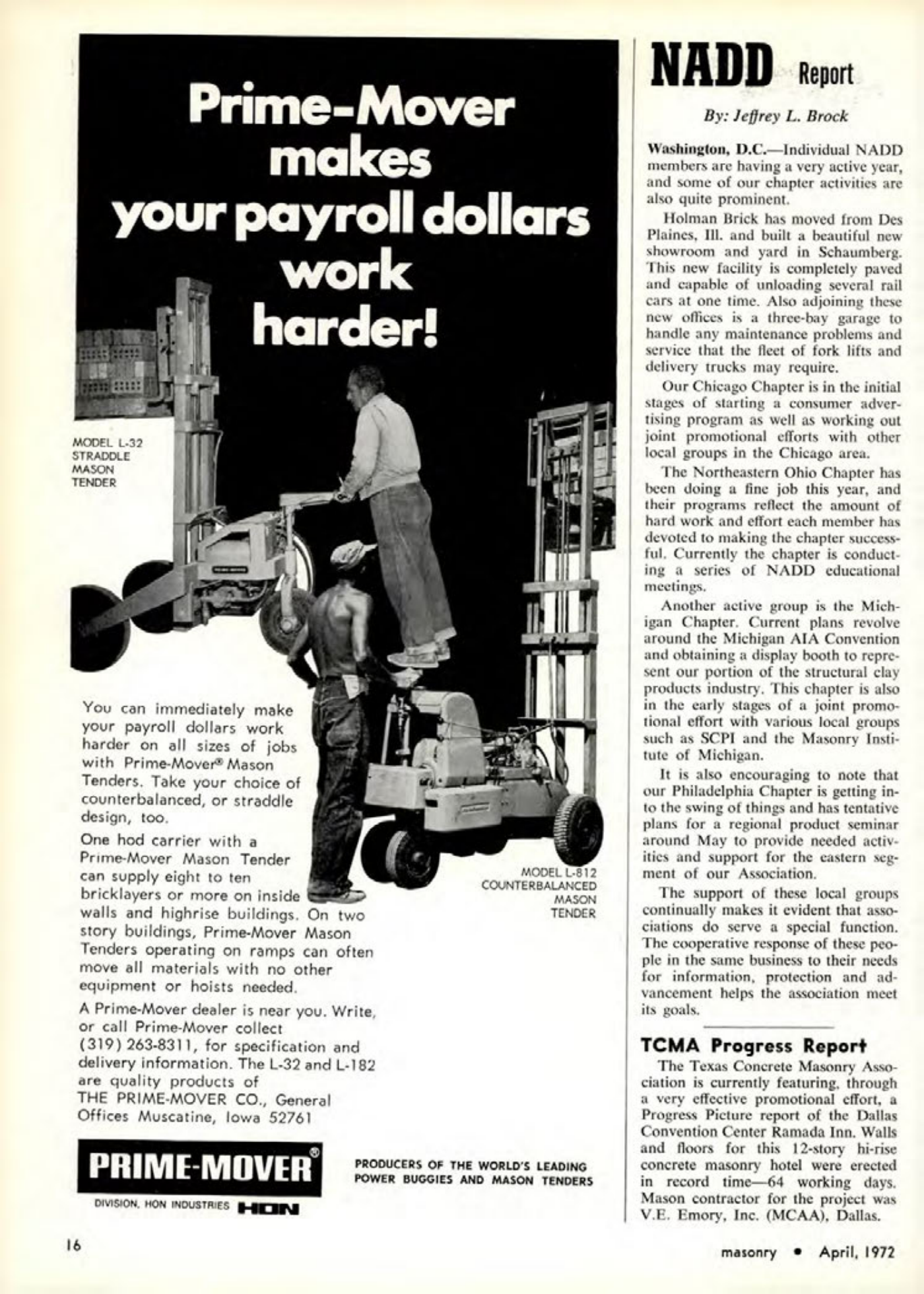 Masonry Magazine April 1972 Page. 16