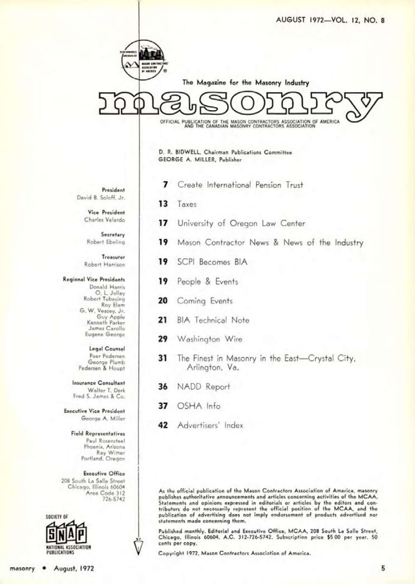 Masonry Magazine August 1972 Page. 5