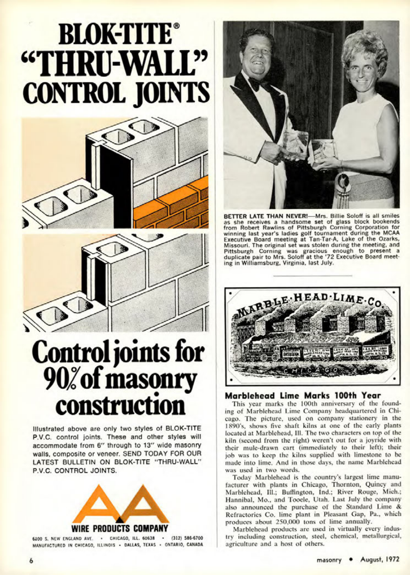 Masonry Magazine August 1972 Page. 6